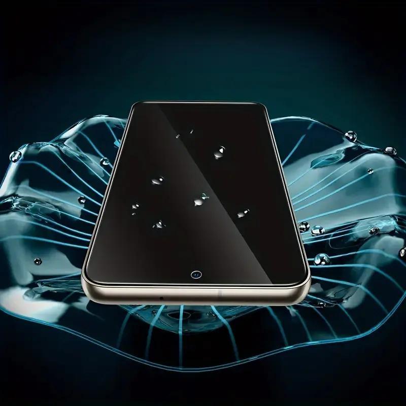 Tempered Glass Screen Protector with One-Click Film Applicator, Full Coverage Edge Protective Anti-fingerprint Screen Protector for iPhone, Computer