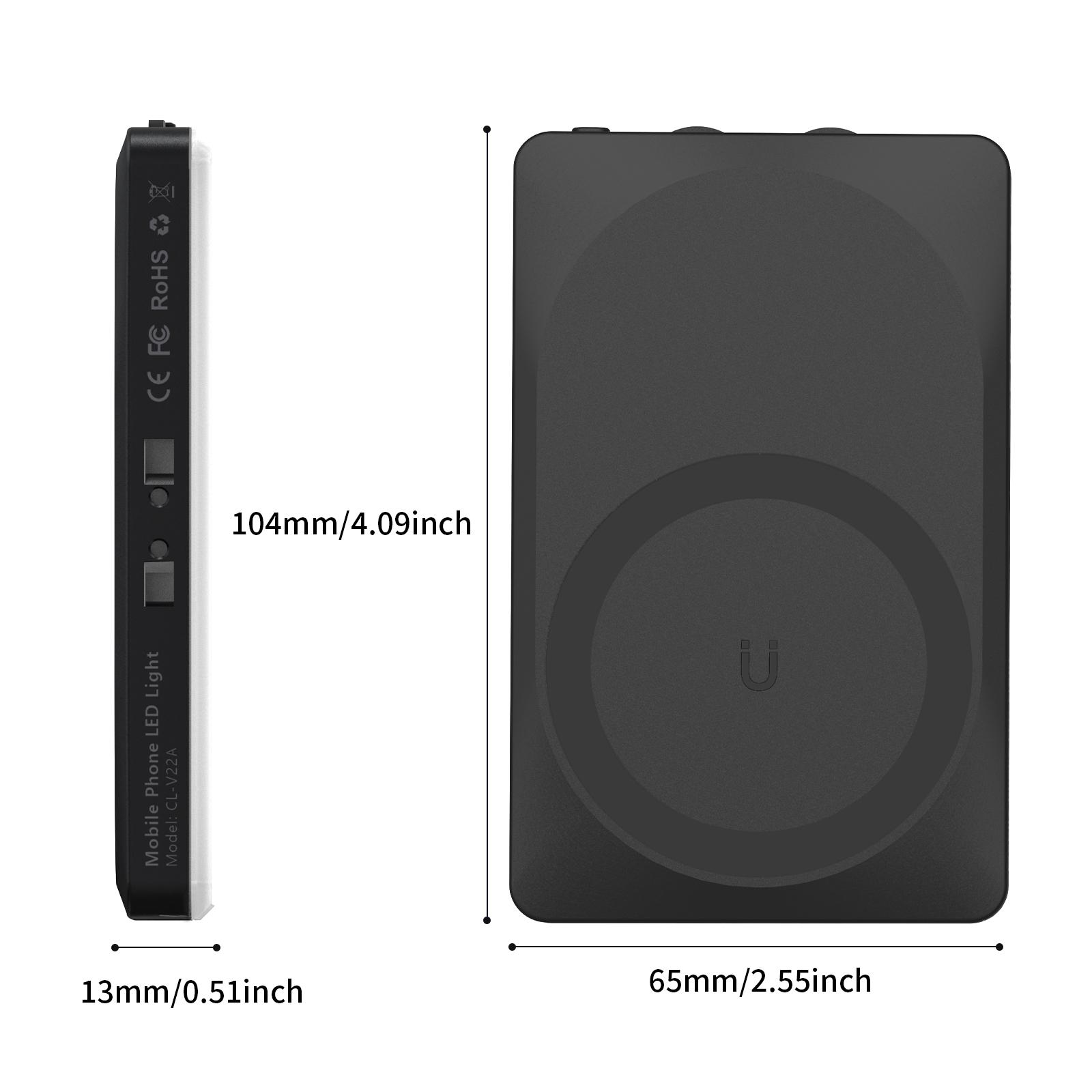 Magnetic Selfie Ring Light for iPhone, Portable Phone Fill Light, Supports Video Recording, Rechargeable LED Lamp for Photography, Vlogging, Makeup, Selfie Led Lights