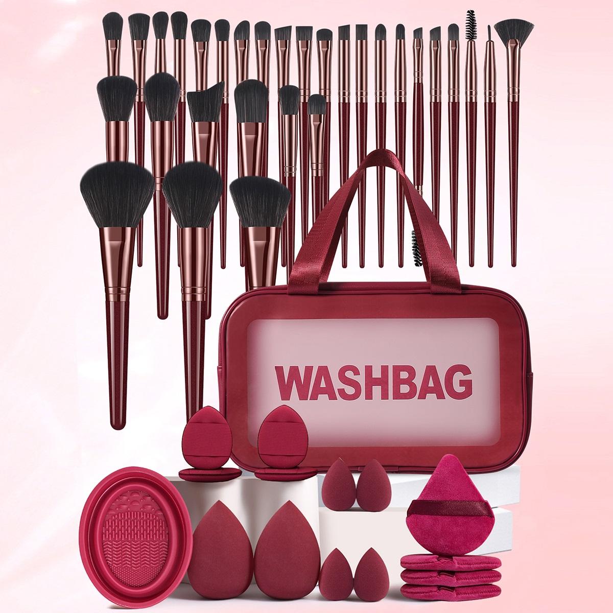 Multi-Piece Makeup Brush Set with Sponge, Premium Beauty Tool Kit, Makeup Brushes Set, Perfect for Flawless Makeup, Ideal for Makeup Enthusiasts