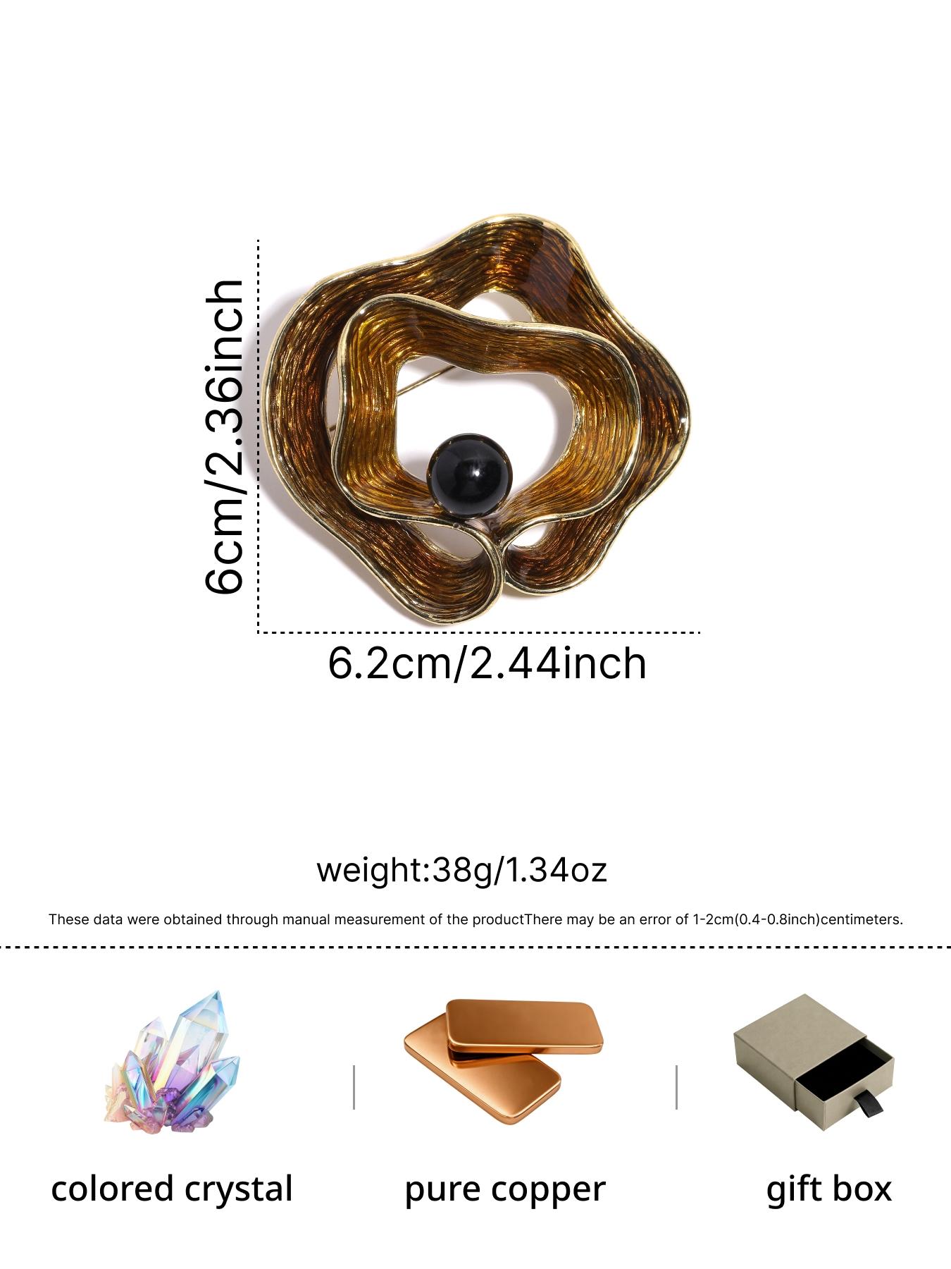 A stylish vintage distressed gold enamel wave-shaped brooch, suitable for daily wear, vacation dates, and other occasions, and also a delightful and exquisite little gift.