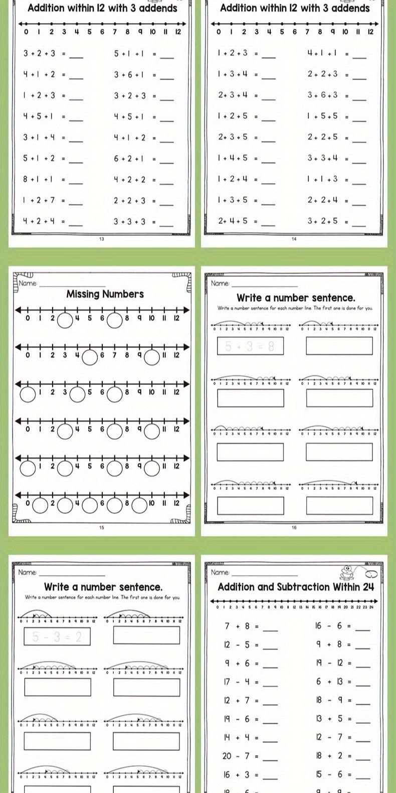 This Math Workbook Includes Mental Arithmetic Exercises For Addition And Subtraction Within 20, Suitable For Children Aged 6-12, It'S A Math Practice Book, Educational Aid, Teaching Supplies For Homeschooling, Preschool, And First Grade