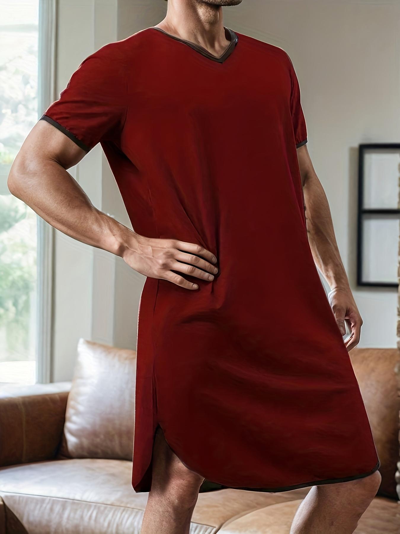 Men's Sleepwear Loungewear Spring Summer Short Sleeve Round Neck Loose Fit Breathable Soft Fabric Casual Home Wear Comfortable Pajamas