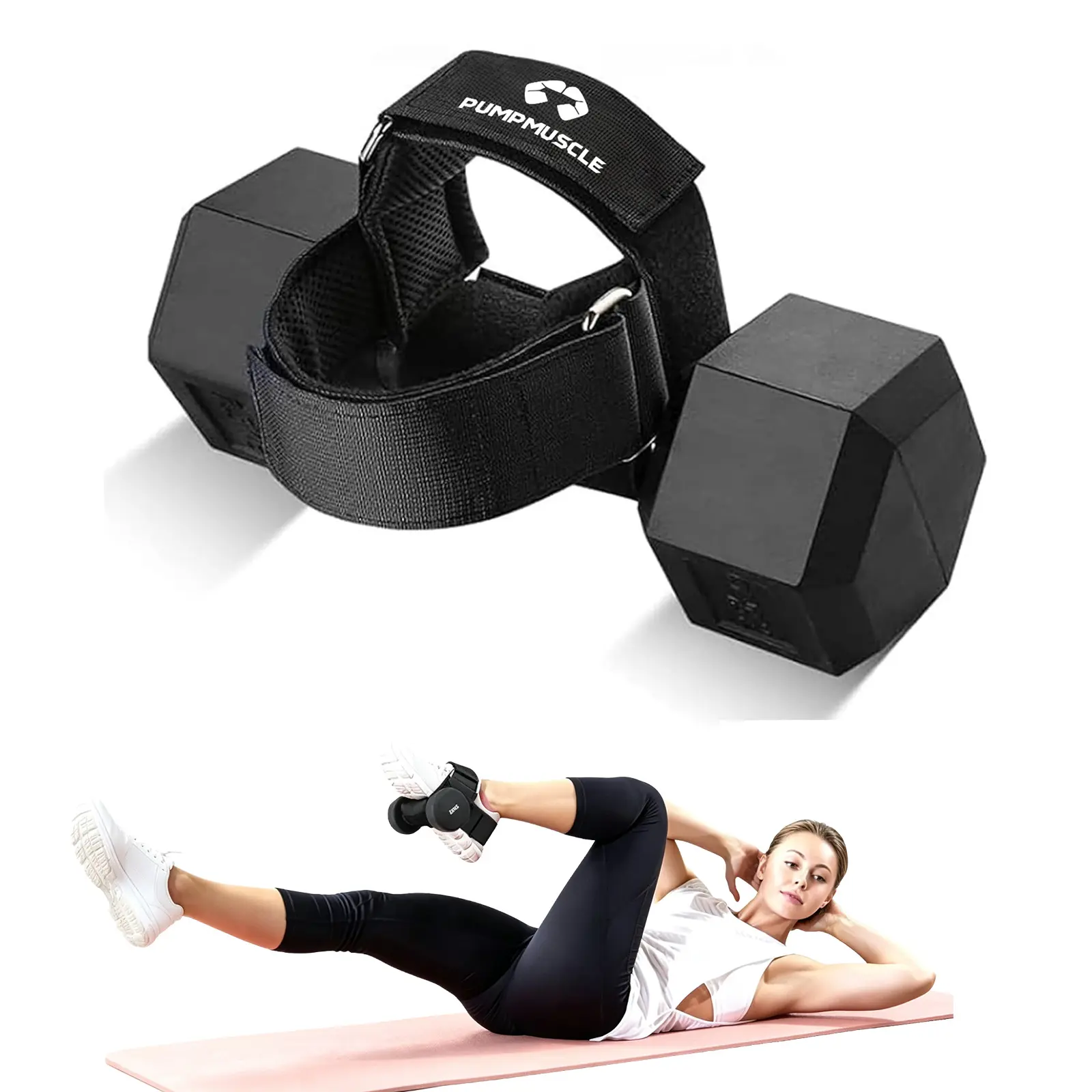 Adjustable Dumbbell Foot Attachment Tibialis Trainer Ankle Weights Set for Home Gym Leg Workout Hip Flexors Hamstring Curls Shin Splint Recovery Compatible with Home Gym Bench System Multi-Function Fitness Equipment