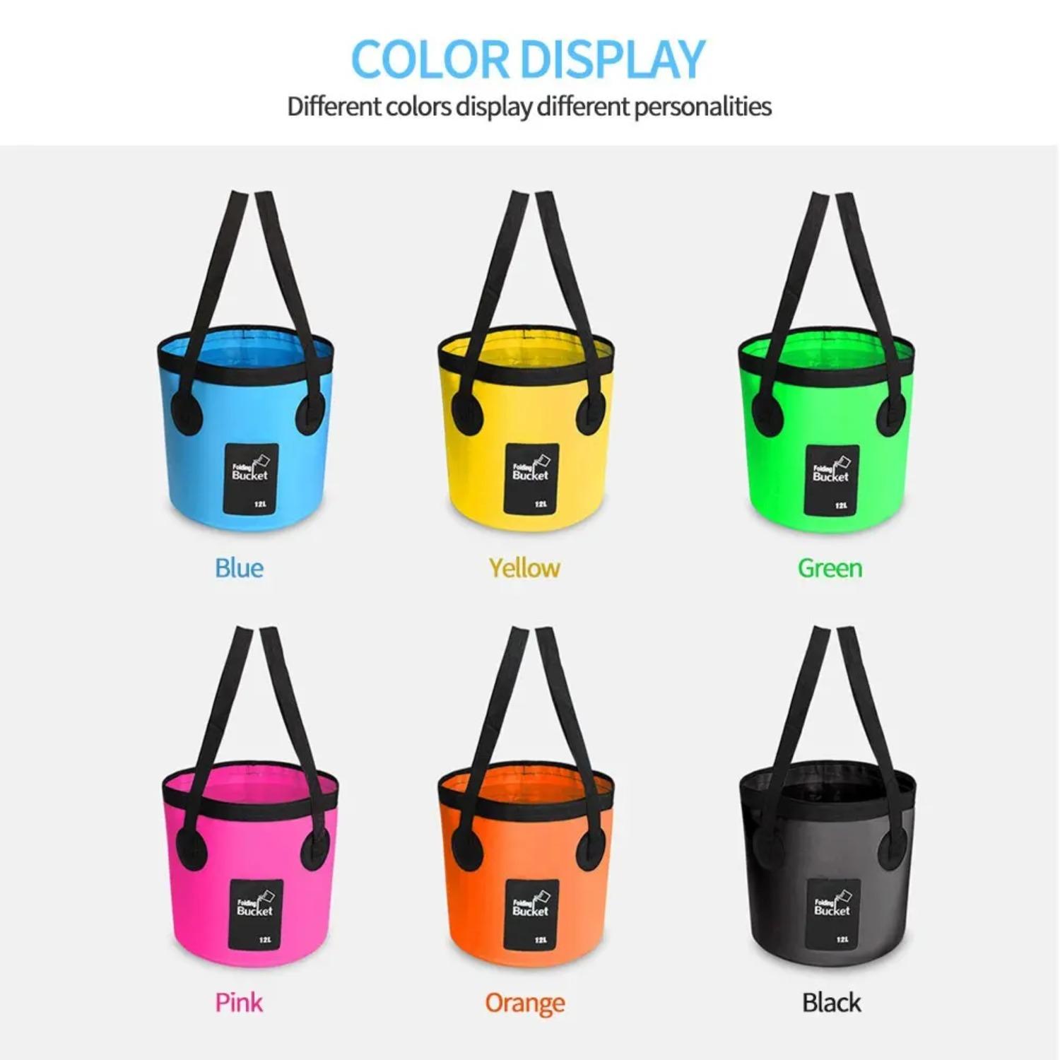 1PC 20L Folding Bucket, Portable Water Container with Reinforced Handles and Collapsible Design for Camping, Fishing, Car Washing and Gardening