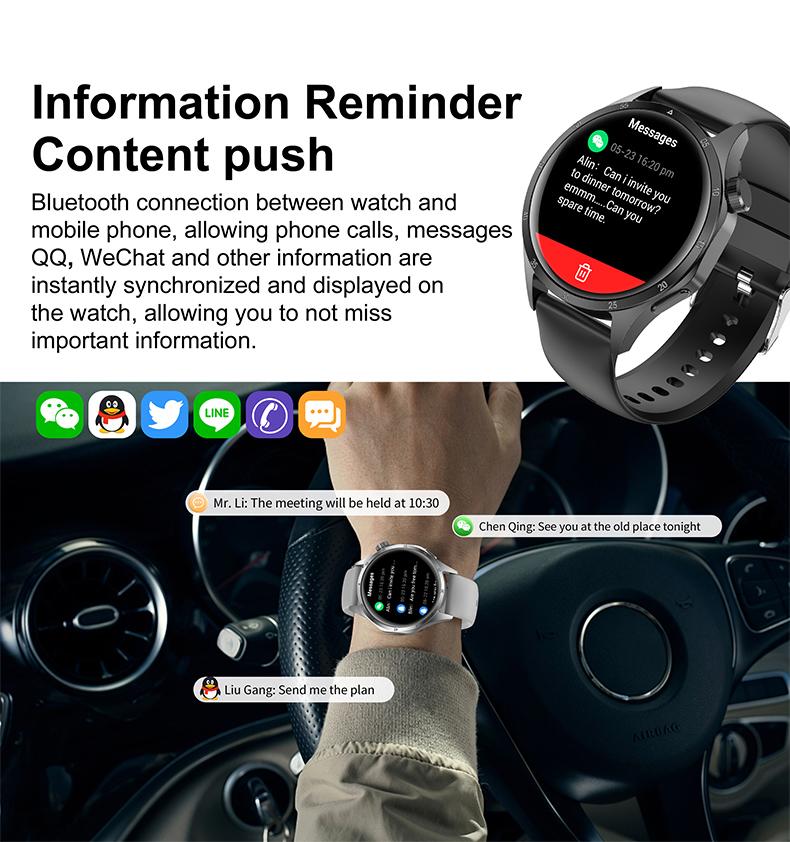 Men's and women's smart watch, HD AMOLED touch screen, compatible with Android and iOS systems, AI voice assistant, Bluetooth call answering, heart rate monitoring, fitness tracker, over 100 sports modes, multiple watch straps set, couples' watch.
