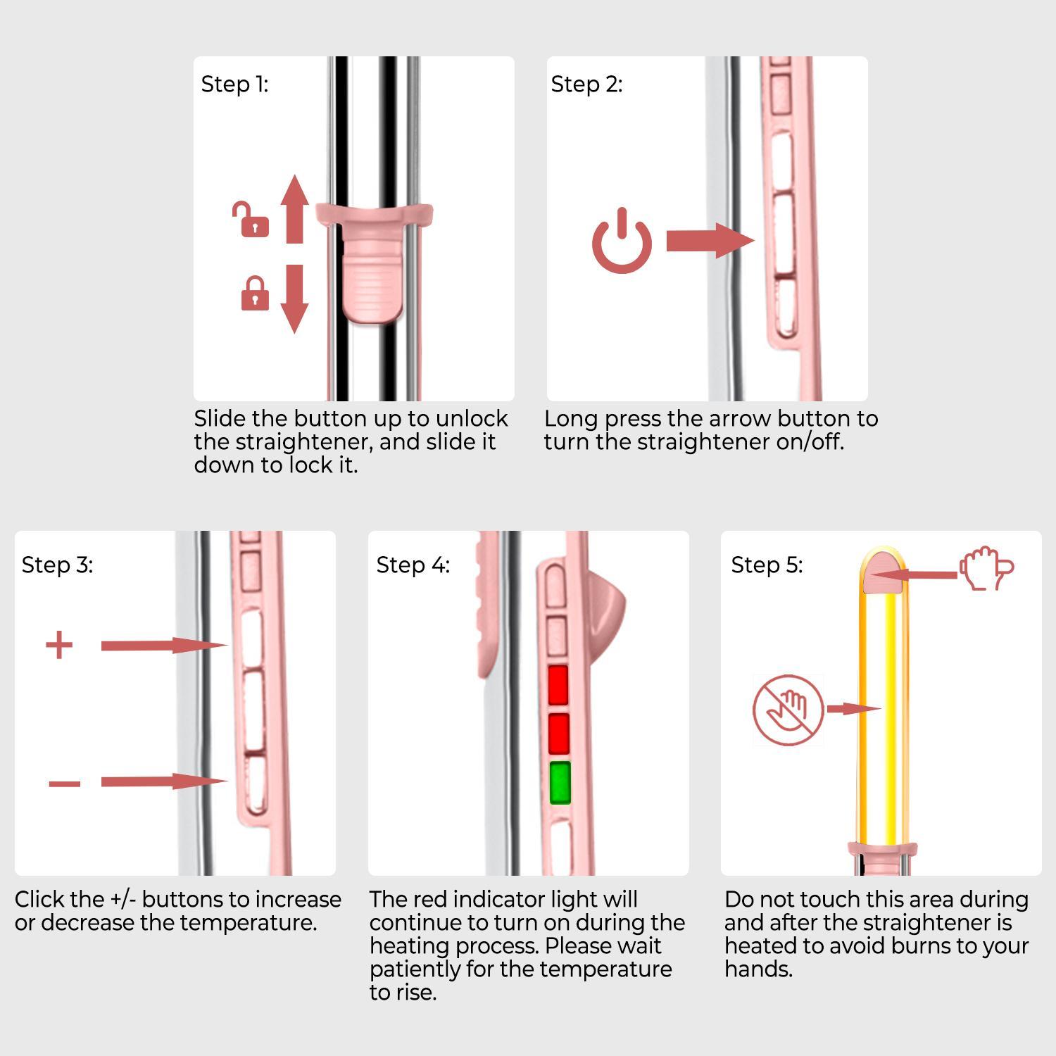 2 in 1 Hair Straightener Hair Curler, Professional Flat Iron Hair Straightener, Titanium Hair Straightening Ionic Fast Heating Hair Tools, Hair Styling Tools for Women Hairstyles, New Year Gift, Hair Styling Tools, Hair Products, Lightweight