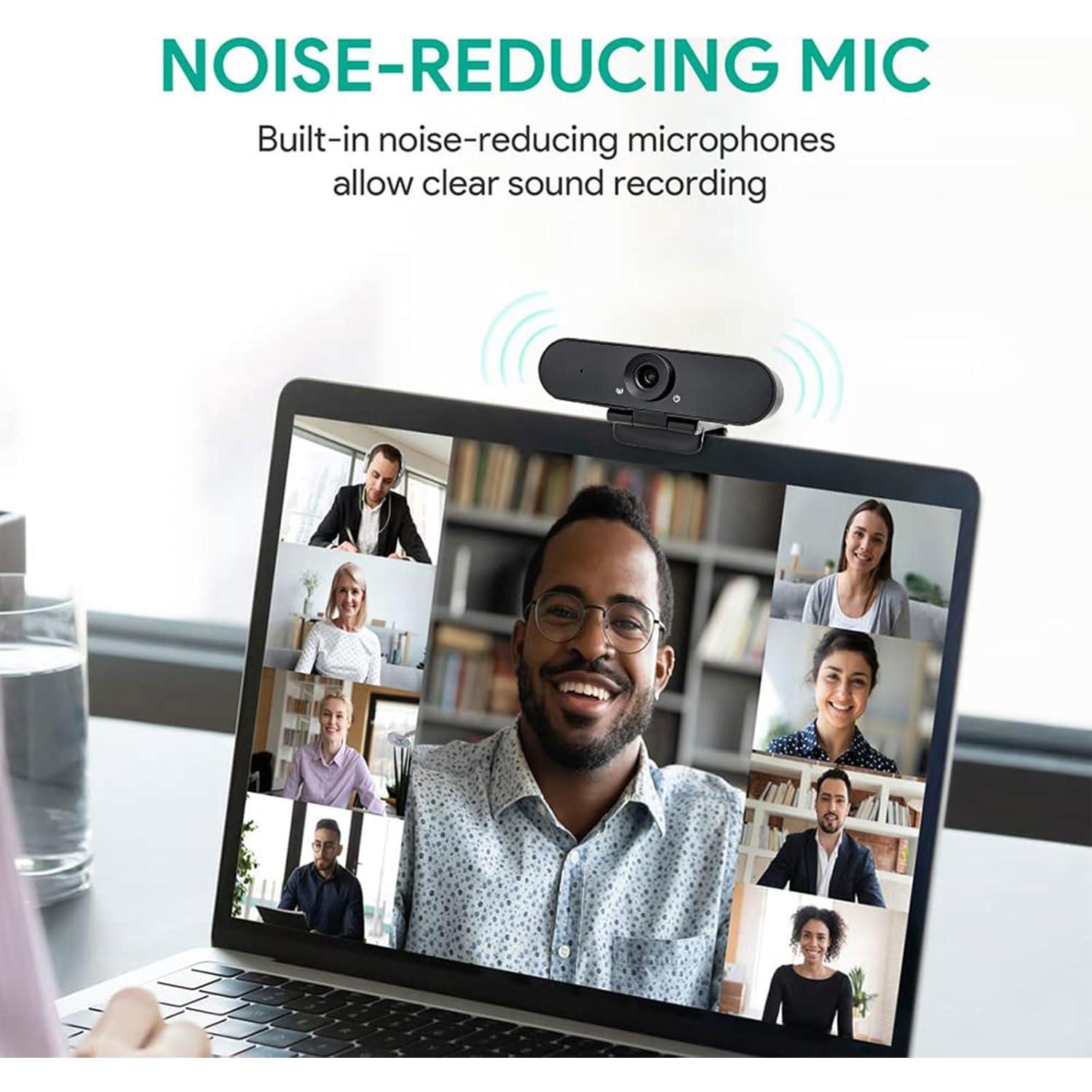 1080p Webcam with Dual Stereo Microphones & Cover, USB Desktop Web Camera with Auto Light Correction for Video Conferences, Compatible with Windows & , PC & Laptop 1080p Webcam with Dual Stereo Microphones & Cover, USB Desktop Web Camera with Auto Light Correction for Video Conferences, Compatible with Windows & , PC & Laptop