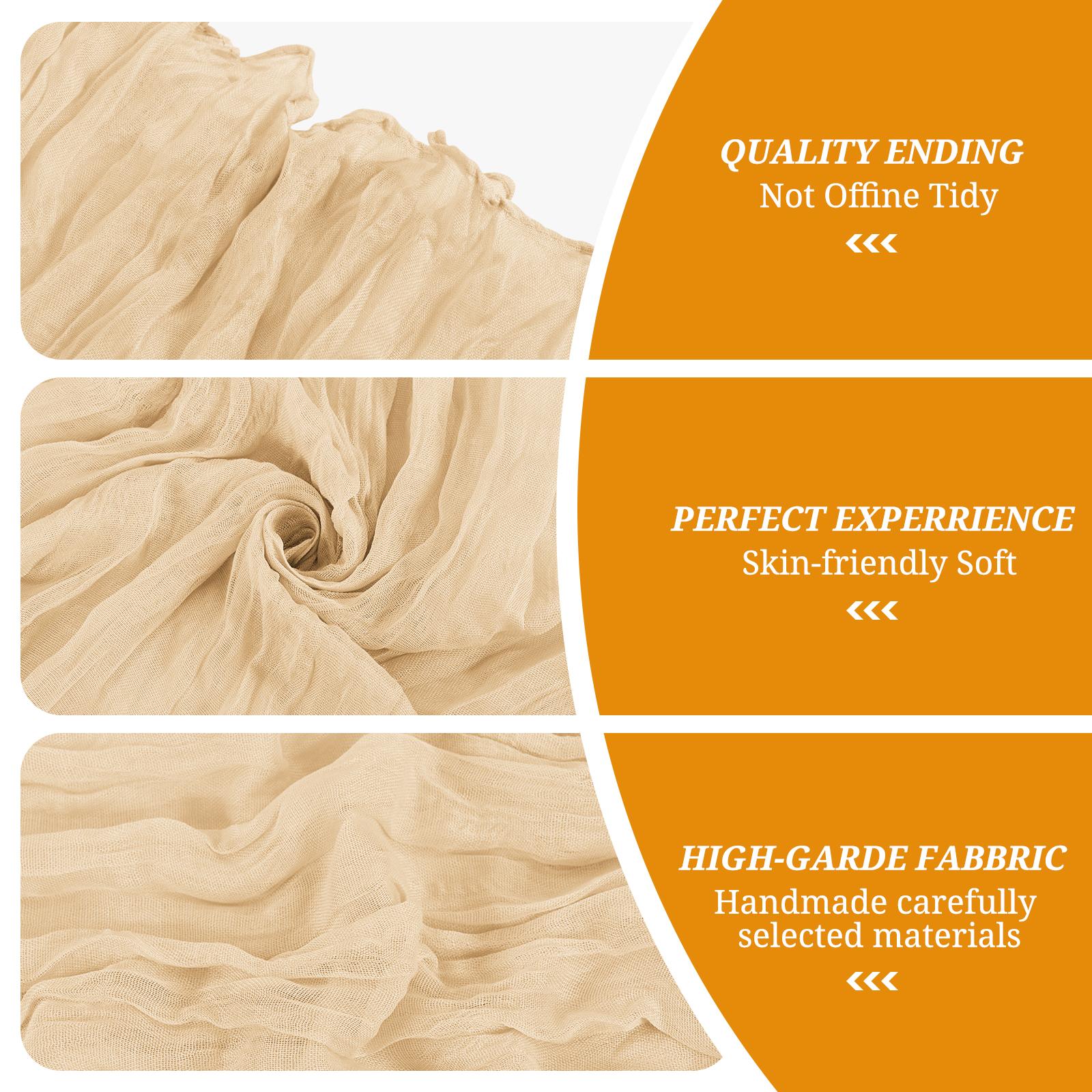 50/60PC 16x70inch Chair Sashes Cheesecloth Sashes Rustic Chair Decorative Bows Designed ChairCover for Wedding Banquet Party Aisle Home Kitchen Decoration