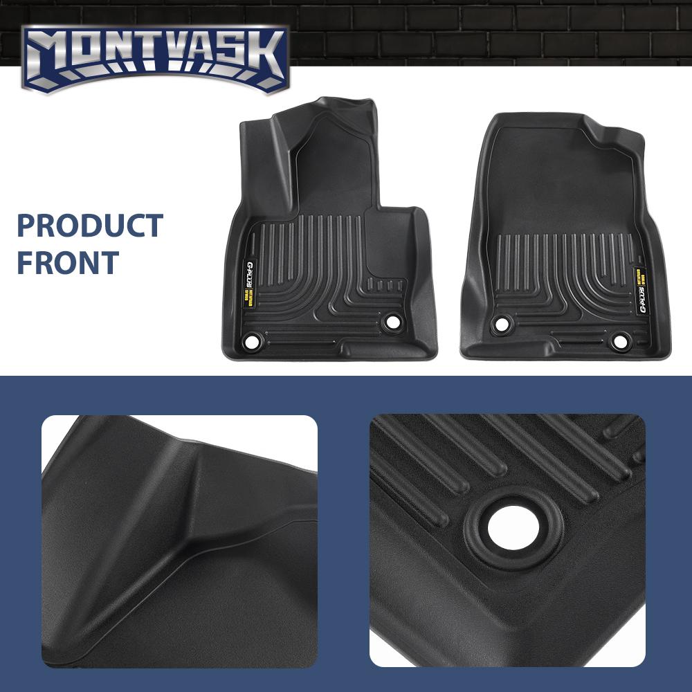 CROSSDESIGN TPE 3D All Weather 3PCS Floor Mats Waterproof Durable floormats Non-slip Mats Fit For 23-25 Mazda CX-50 Cargo TPE Liner W/ Seat Back Protection