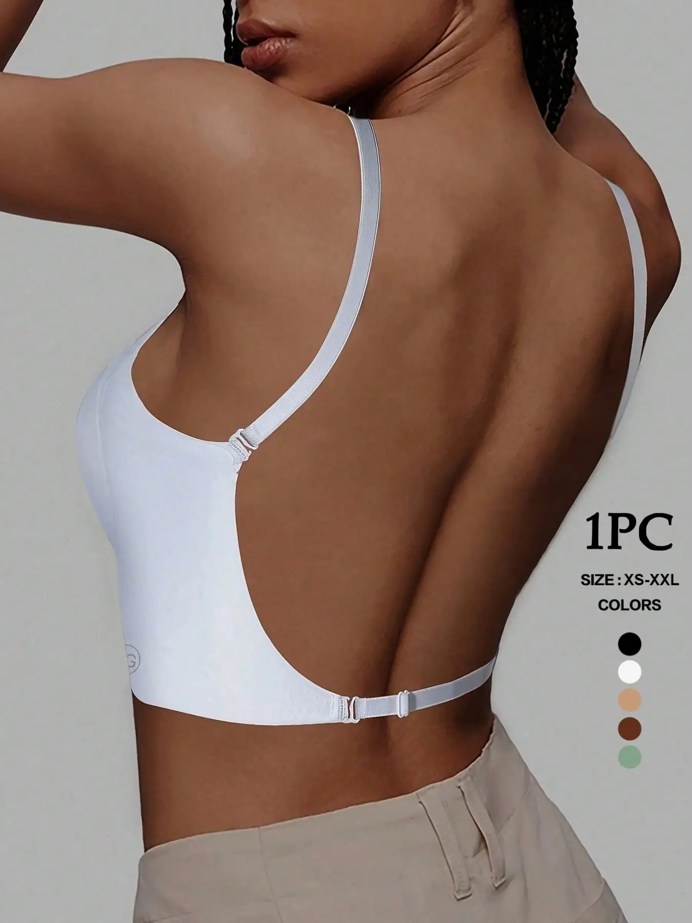 Sexy Backless Seamless Casual Bra, Deep U-Back Design, Adjustable Straps, No Underwire, Full Coverage, Medium Support, Ideal for Dates, Weddings, Parties