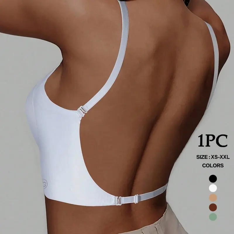 Sexy Backless Seamless Bra, Fit, Deep U-Back Design, Adjustable Straps, No Underwire, Medium Support, Ideal for Dates, Weddings, Parties