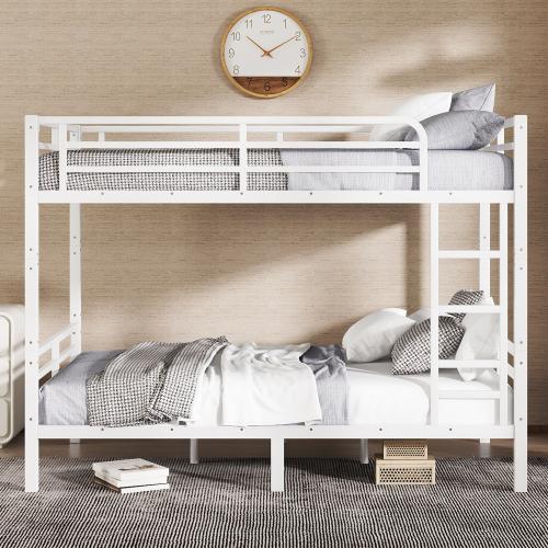 【Bellemave】Twin /Full/Queen Metal  Bunk Bed for Teens and Adults,Space-Saving/Noise Reduced/No Box Spring Needed, Black