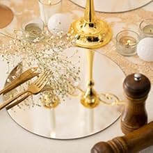 12 Pack Mirror Centerpieces for Tables, 12" Round Mirrors for Centerpieces Wedding Party Mirror Tiles Christmas Decorations, 2MM