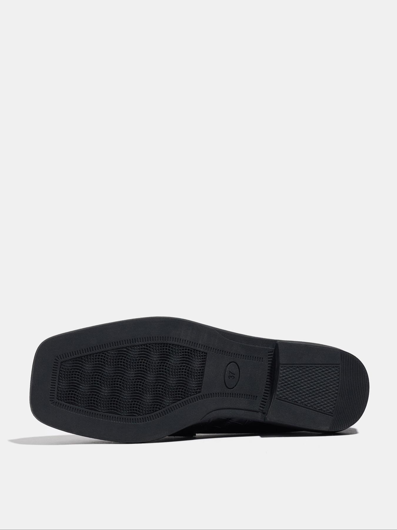 Women's Fashion Fall New Thick Sole Square Toe Soft PU Leather Shoes, Slip-On Comfortable Loafers for Work & Casual Wear