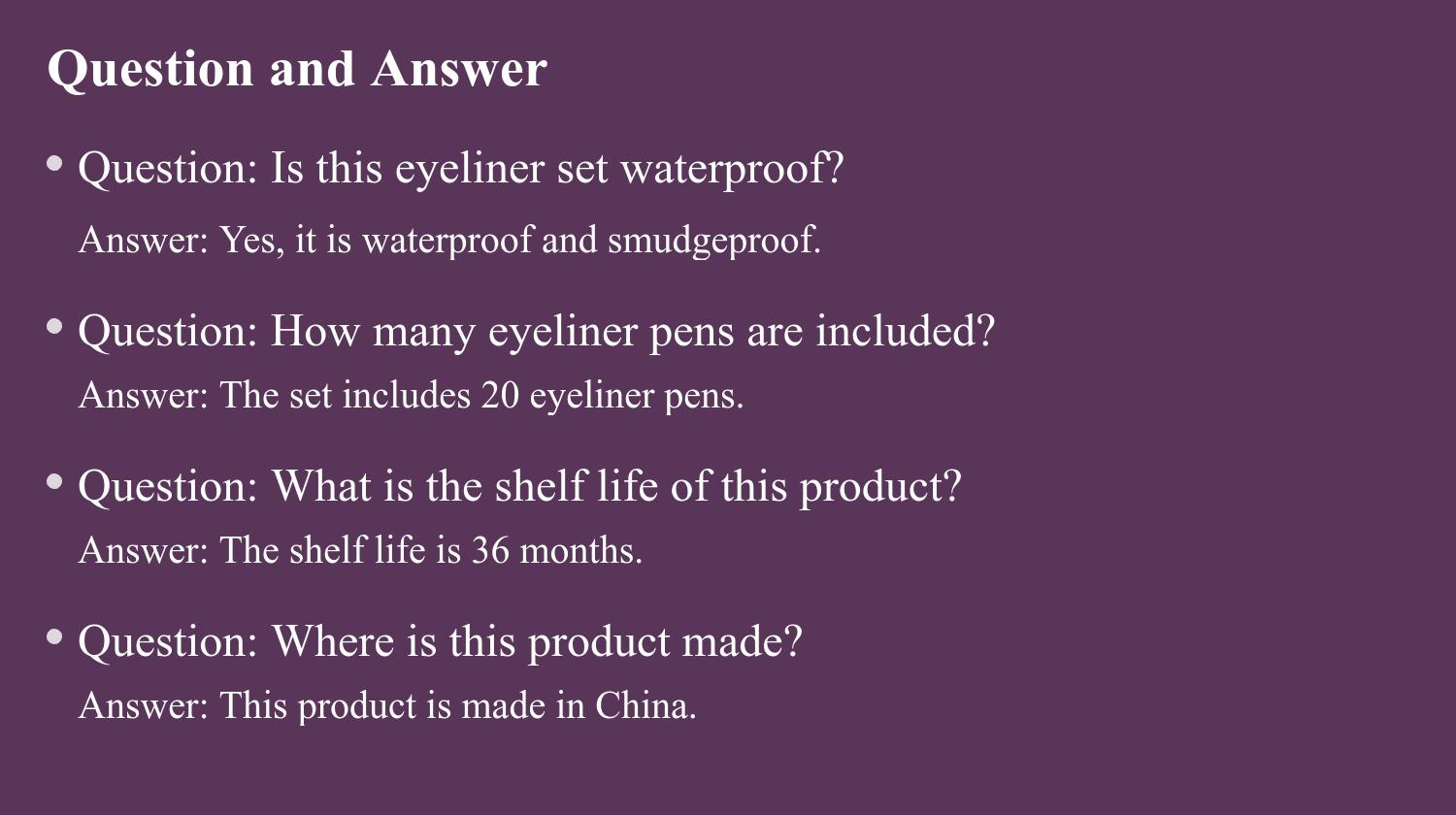20 Color Eyeliner Pencil Set Quick-Dry Waterproof Long-Lasting Smudgeproof Creme Gel Liner Eye Liner Gel Pen 20 Pieces, Makeup Essential