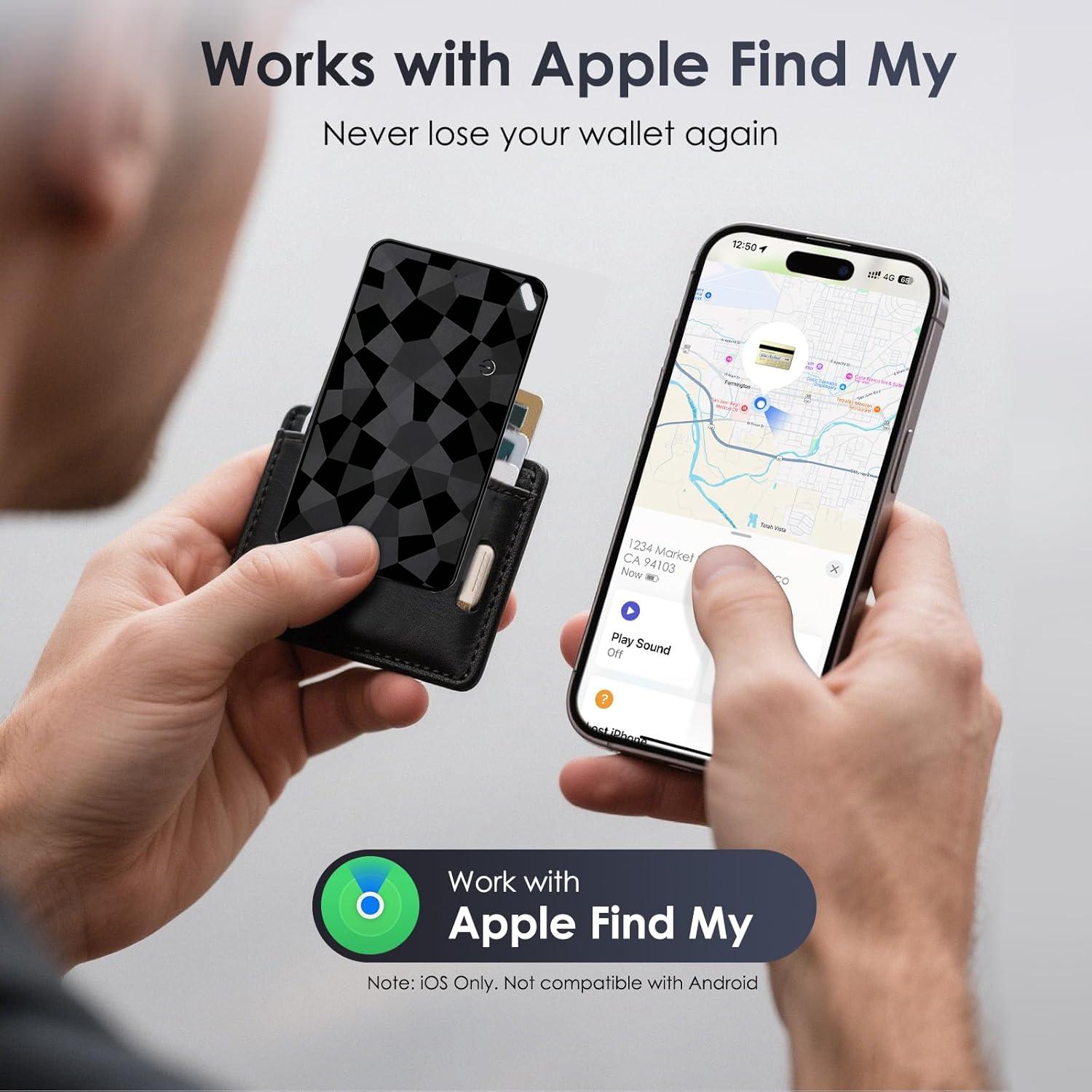 Tracker Tag 4 Pack Luggage Tracker Smart Tag Works with Apple Find My,  Key Finder Locator for Bags,Wallet Tracker,Item Finder Tag Locate or Tracking for Keys(iOS only)Essential cards for going out with smart tags for peace of mind