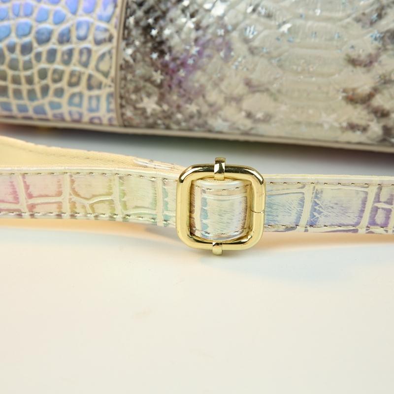 Vibrant Snake Print Crocodile Pattern Handbag, Luxurious Single Shoulder Bag, High-End Commuter Crossbody Bag, Versatile Locking Female Bag