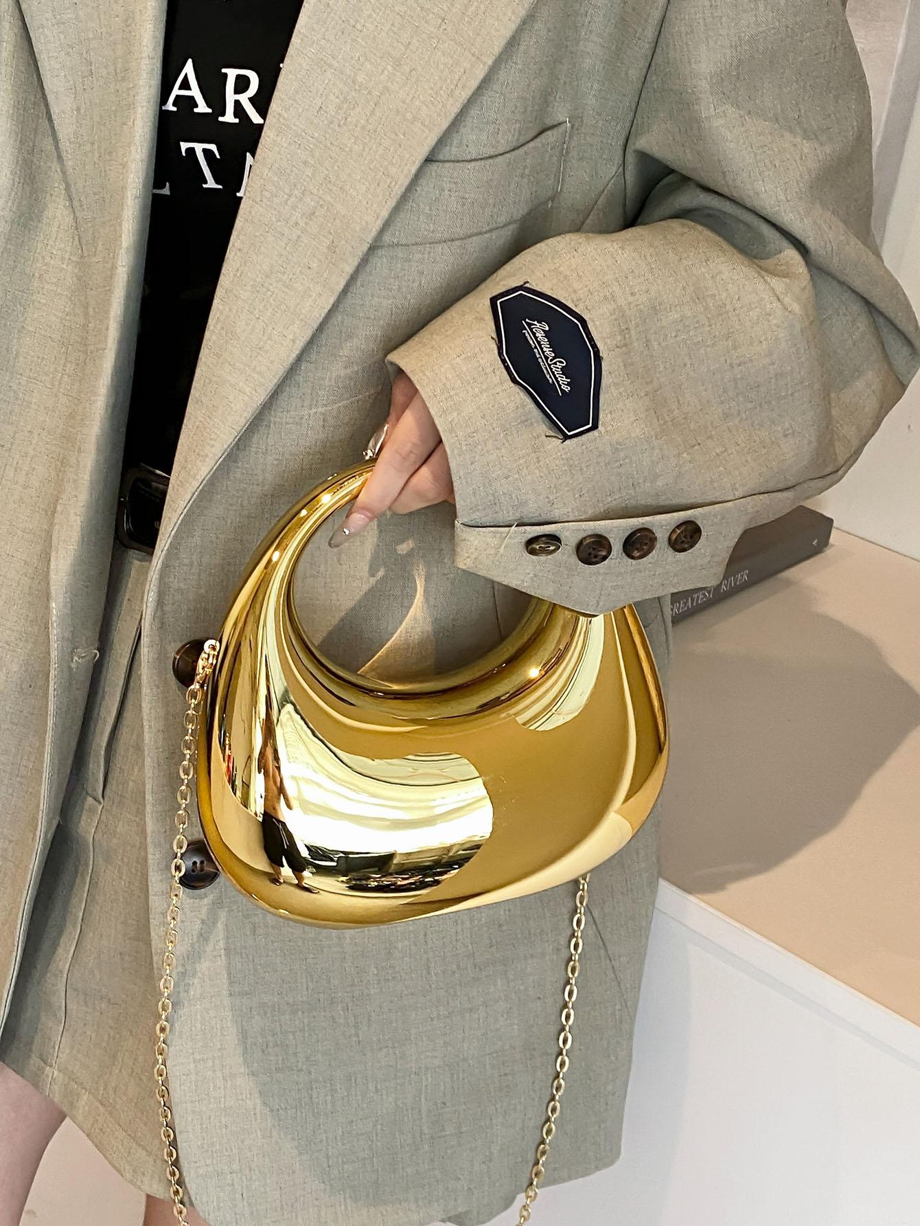 Women's Acrylic Box Bag, Fashionable Lipstick Coin Accessory Organizer Crossbody Bag, Elegant Party Chain Tb Purse