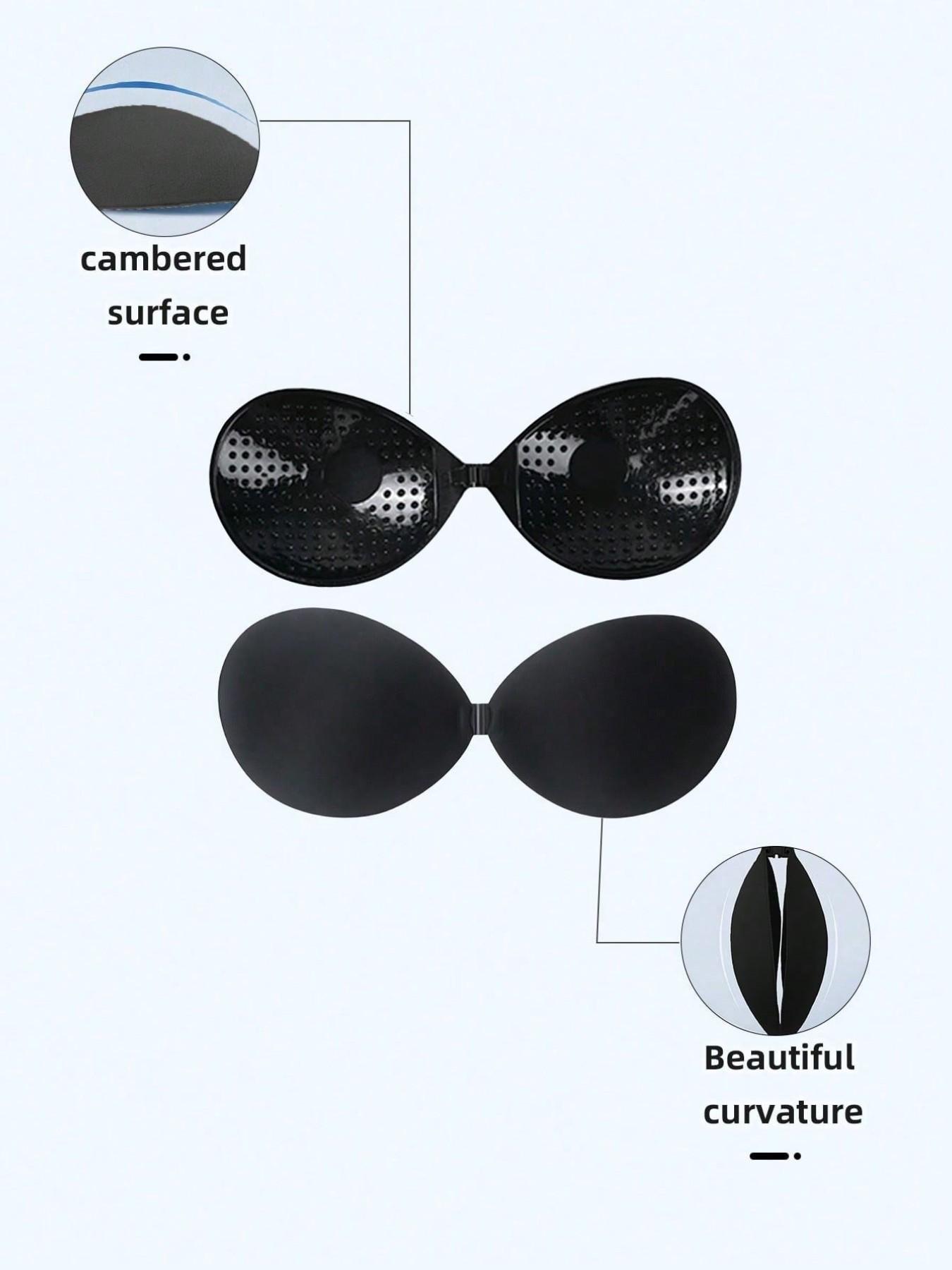 2 Pairs Women's Invisible Bra Stickers, sticky bra ，push up bra，Self-Adhesive No Strap Push-Up Underwire Free Wireless Bra, Suitable for Backless Dresses and Wedding Bras strapless bra boomba sticky pads lingerie Medium