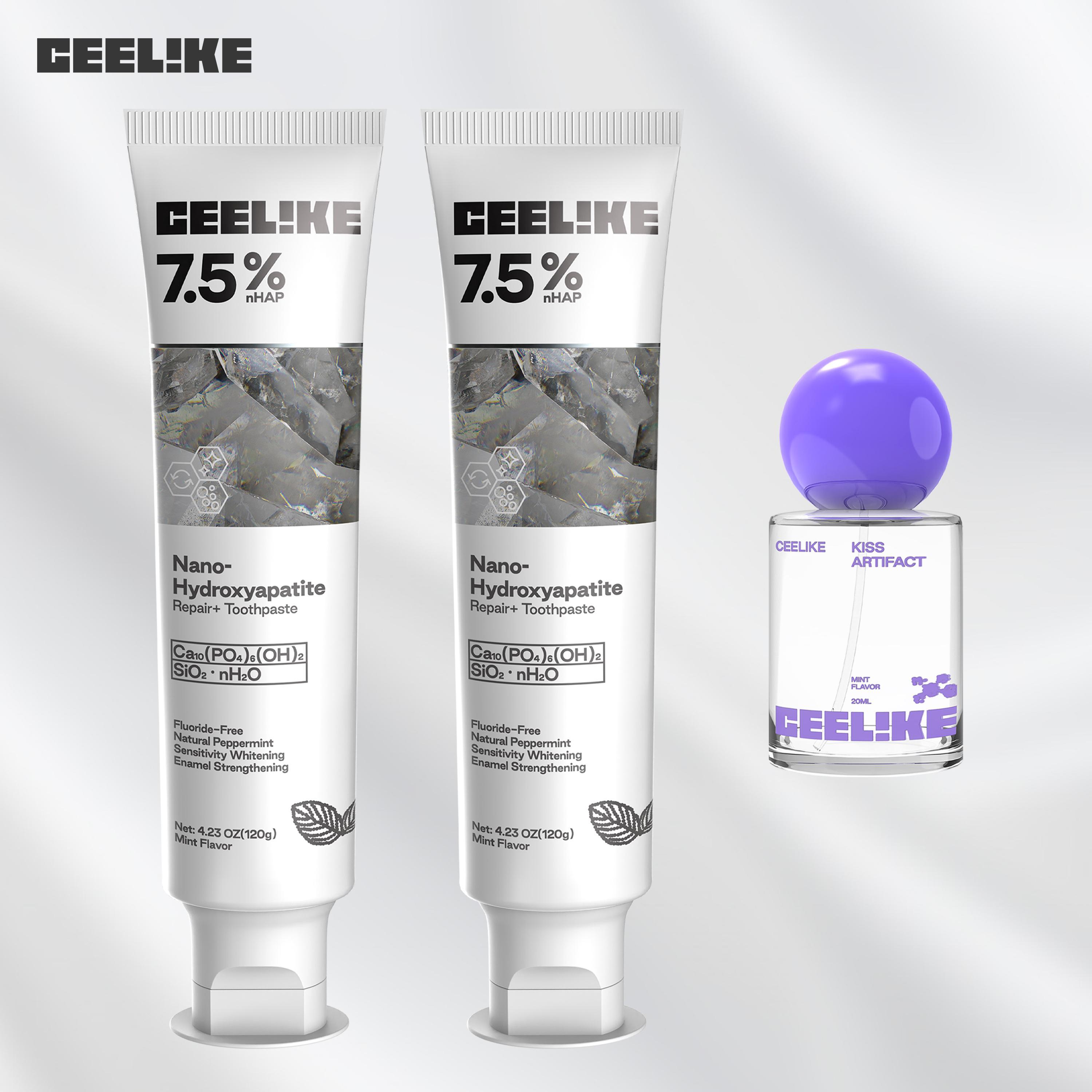 Ceelike Complete Oral Care – Oral Spray, Hydroxyapatite Toothpaste & Teeth Strips for Fresh Breath, Strong Teeth & Lasting Protection.