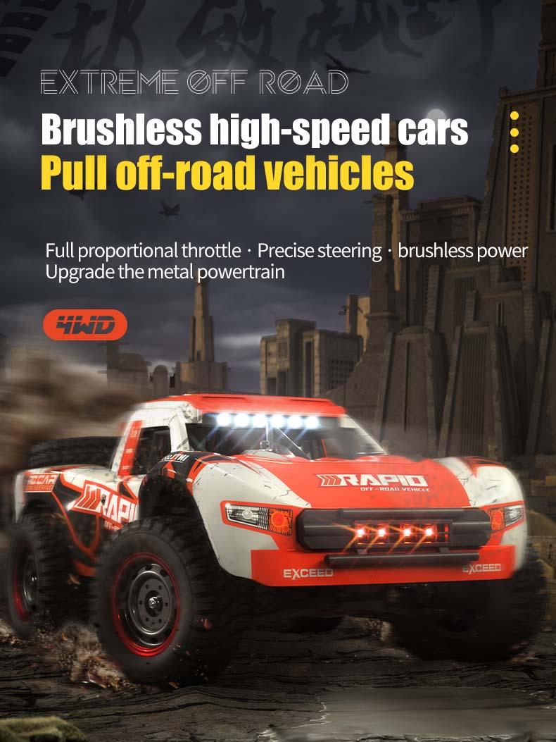 VISAS Remote Controlled Off-road Toy Car Q130, 1:14 70KM/H 4WD Highspeed rc- upgrades-Double Car Shell Competitive Brushless Motor RC Cars for Adults