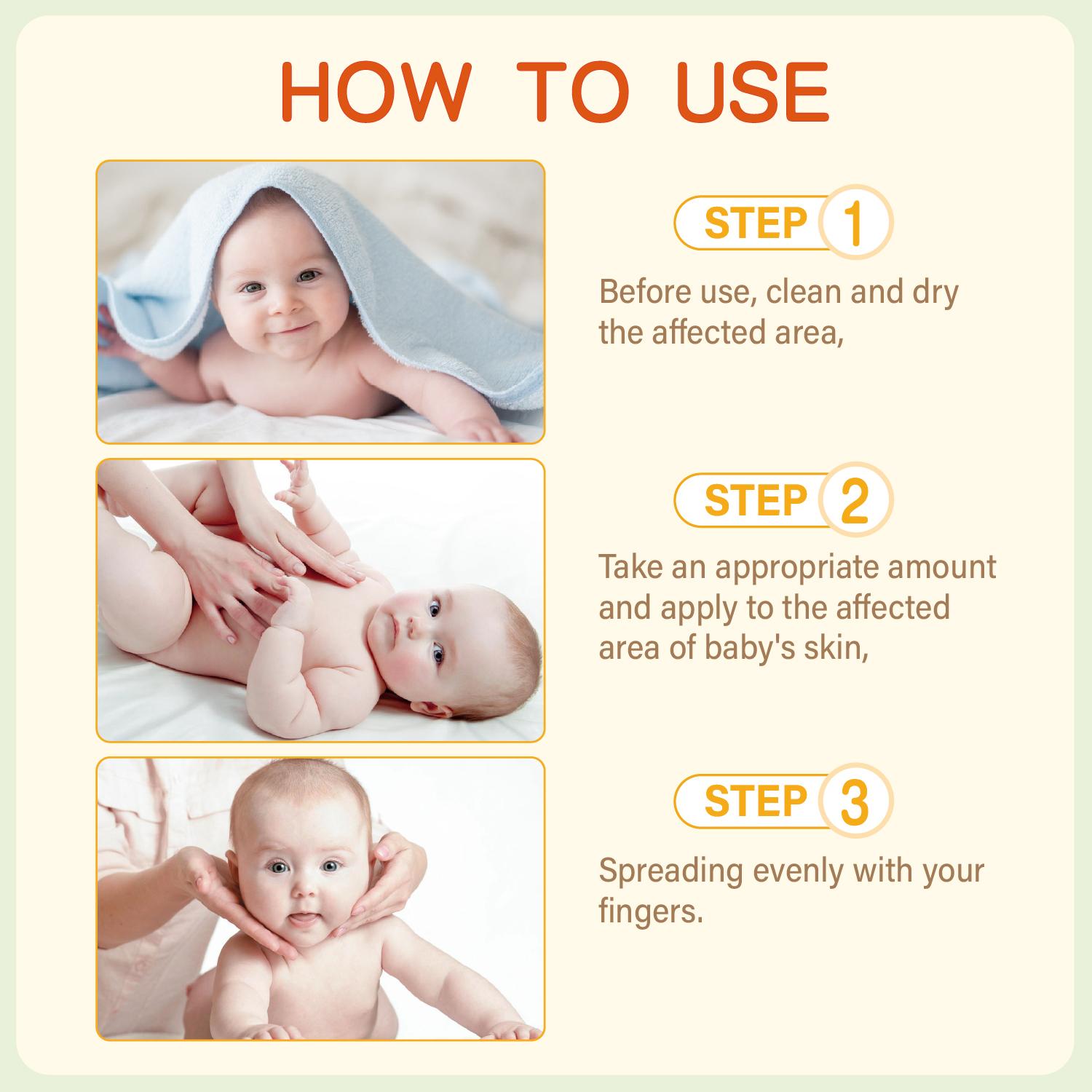 Baby Eczema Cream - Kids Eczema Therapy & Relief Body Cream, Nourishing Skin Protectant for Dry, Itchy Skin, Hypoallergenic,baby rash cream face,3.38oz/100ml