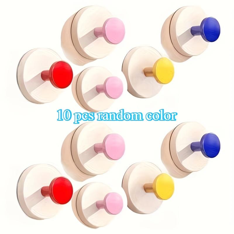 10pcs multifunctional hook suit, random color, strong wall hanging design without drilling