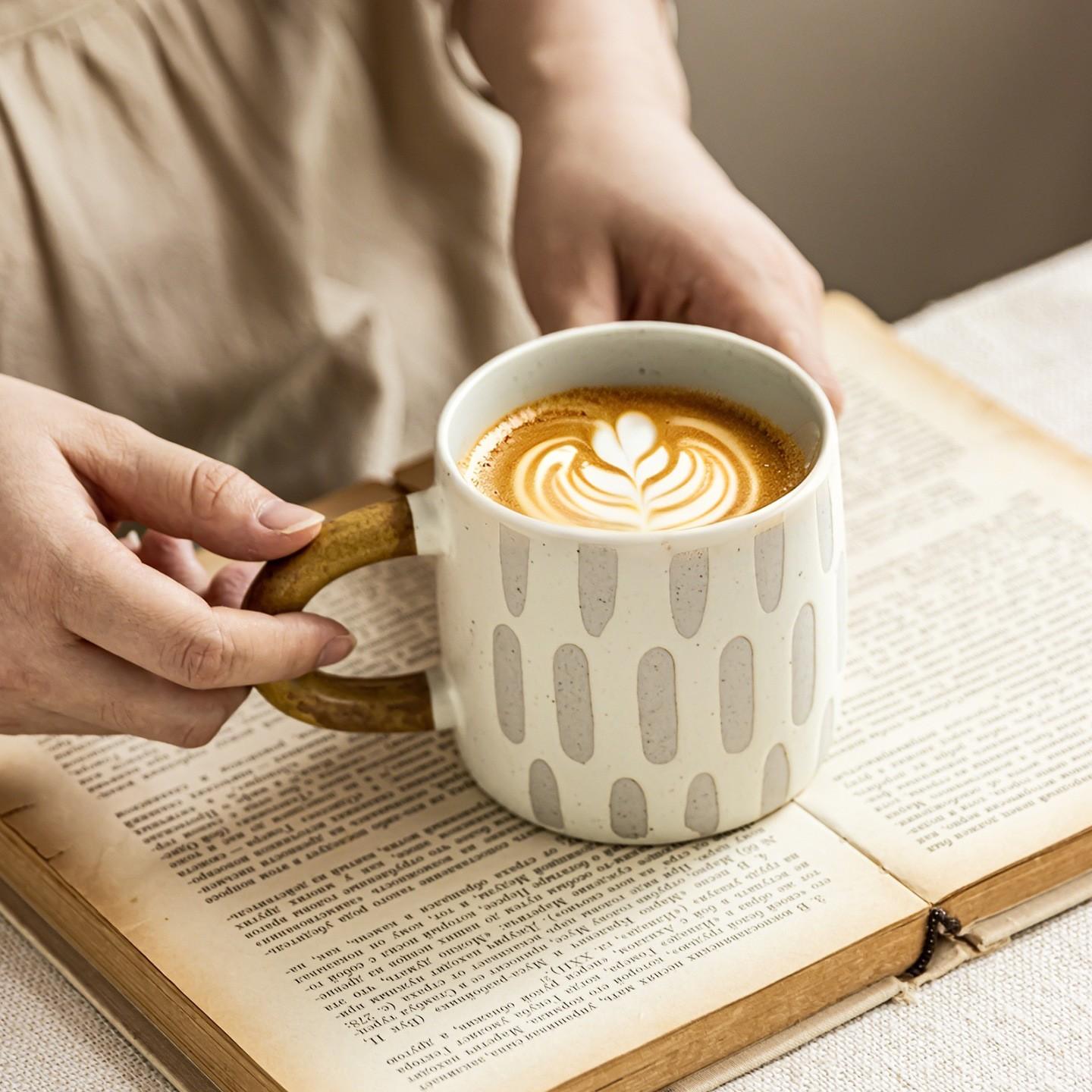 Creative Colorful Pattern Mugs for Home Use, Simple Design Coffee Breakfast Cup, Restaurant Tea Water Mug, Wholesale Bulk Buy