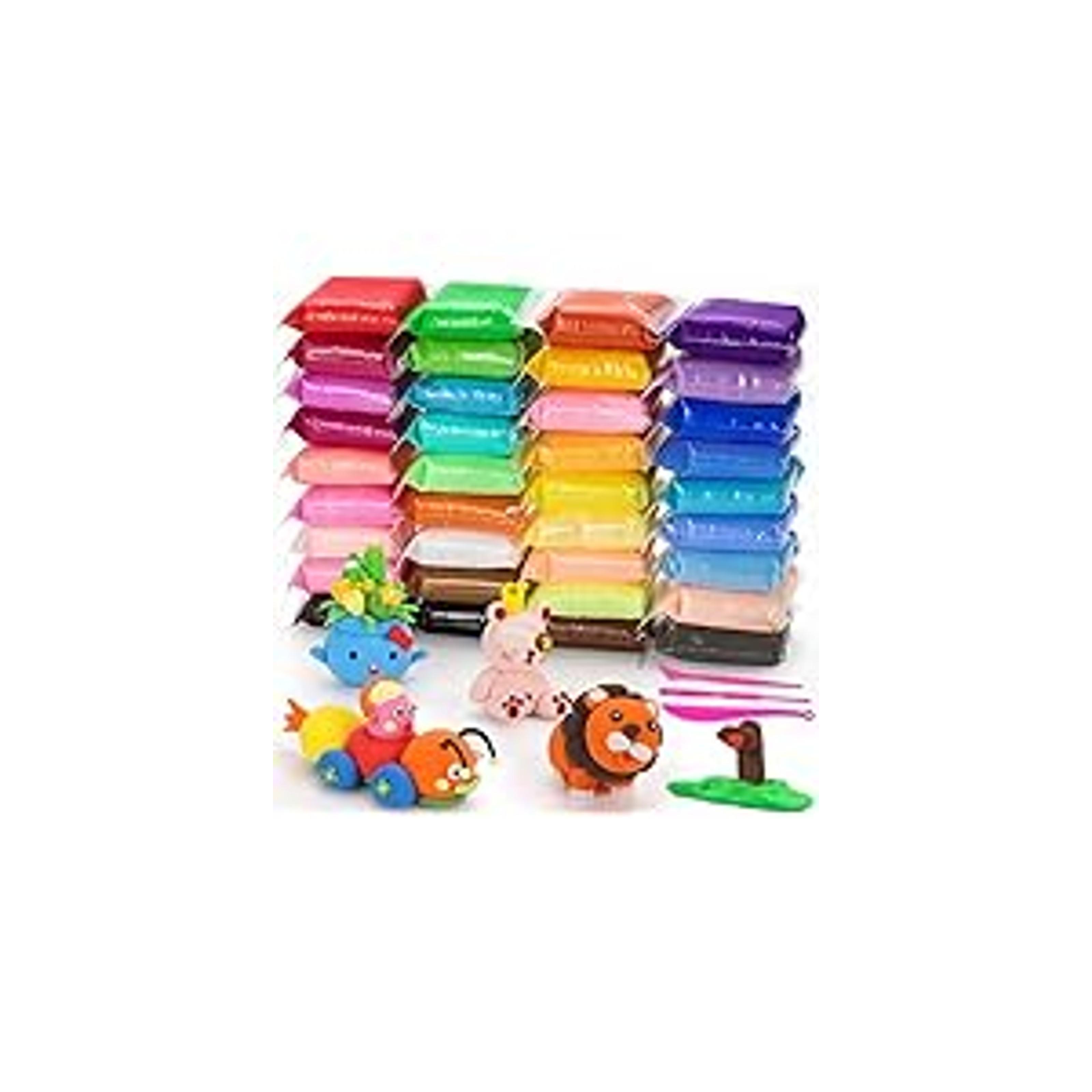 Air Dry Clay Kit – 36 Colors Modeling Clay with Sculpting Tools for Crafting & DIY Projects, Creative Gift for Easter, Halloween, and Christmasfidget toys
