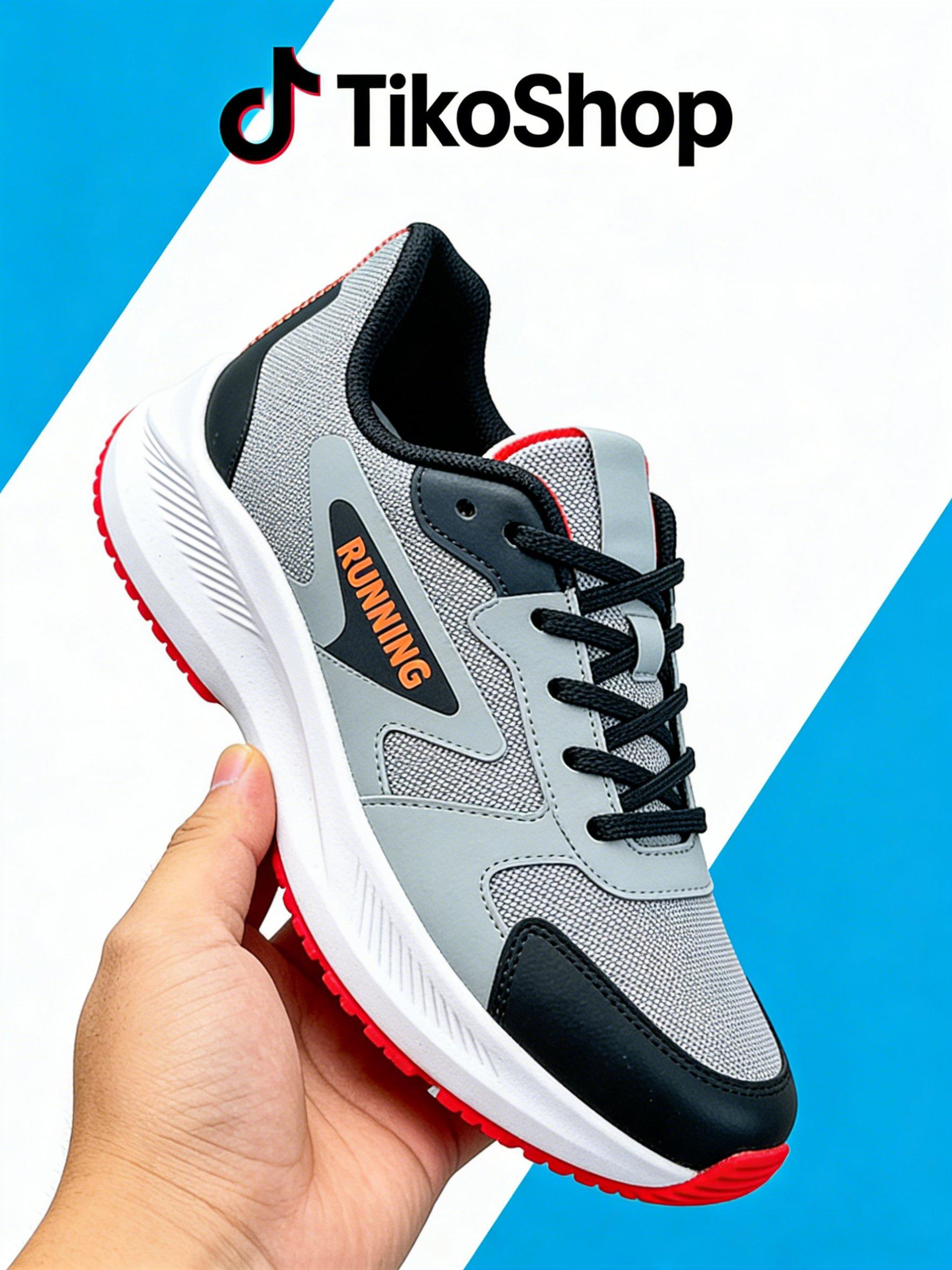 TikTok Trending Unisex Breathable Mesh Lightweight Cushioning Running Shoes Comfortable Lace Up Athletic Sneakers for Running Gym Daily Wear