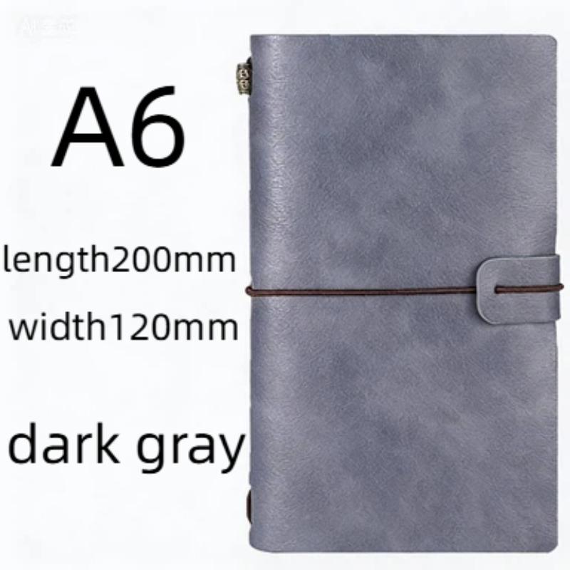 Creative A6 Bound Notebook with Kraft Paper Pages, Durable PVC Storage Bag, Ideal for Travel Diaries & School Supplies