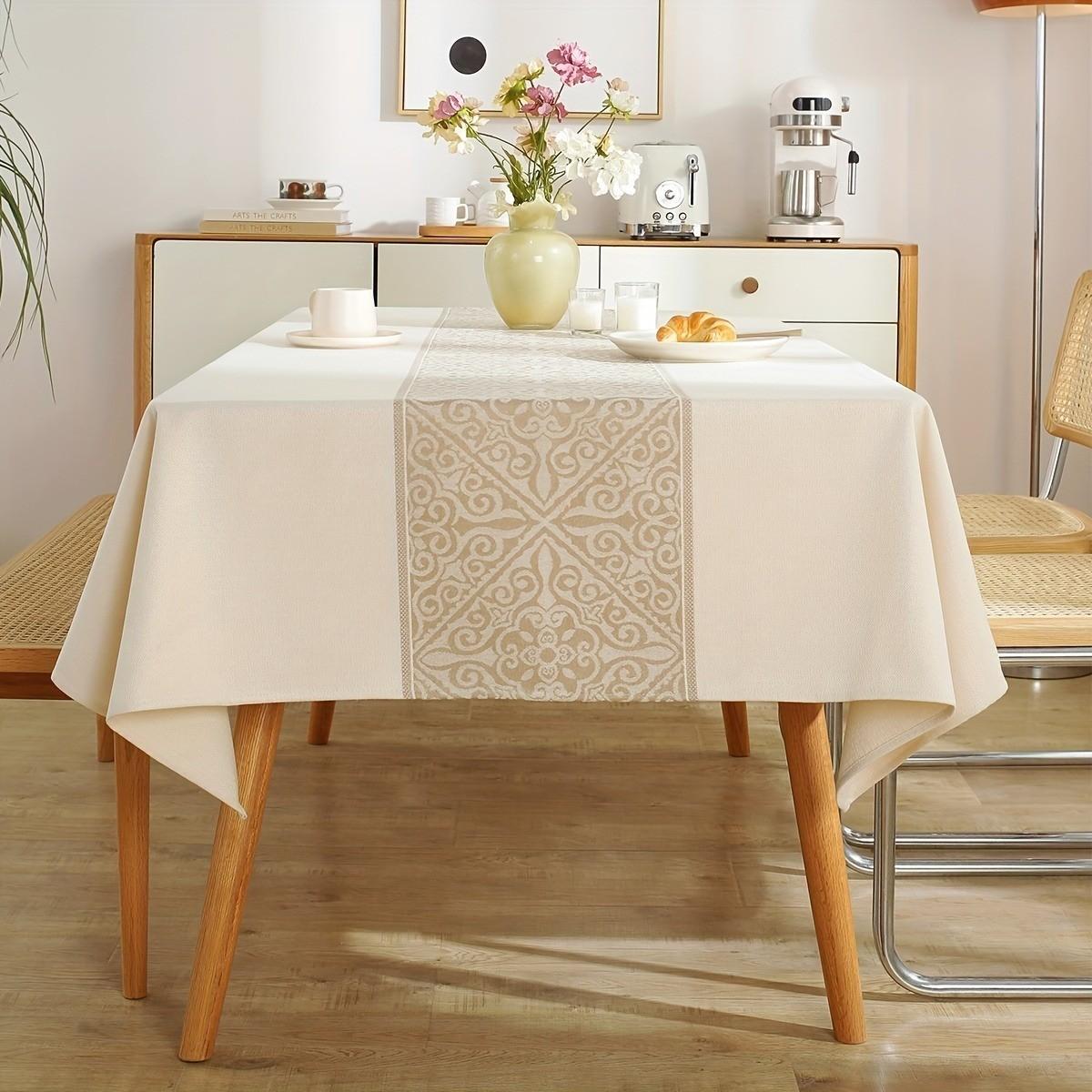 Nordic Style Rectangular Party Tablecloth, Living Room, Classroom, Hotel Dining Cover, Recommended for Long and Rectangle Tables, Picnic Table Cover