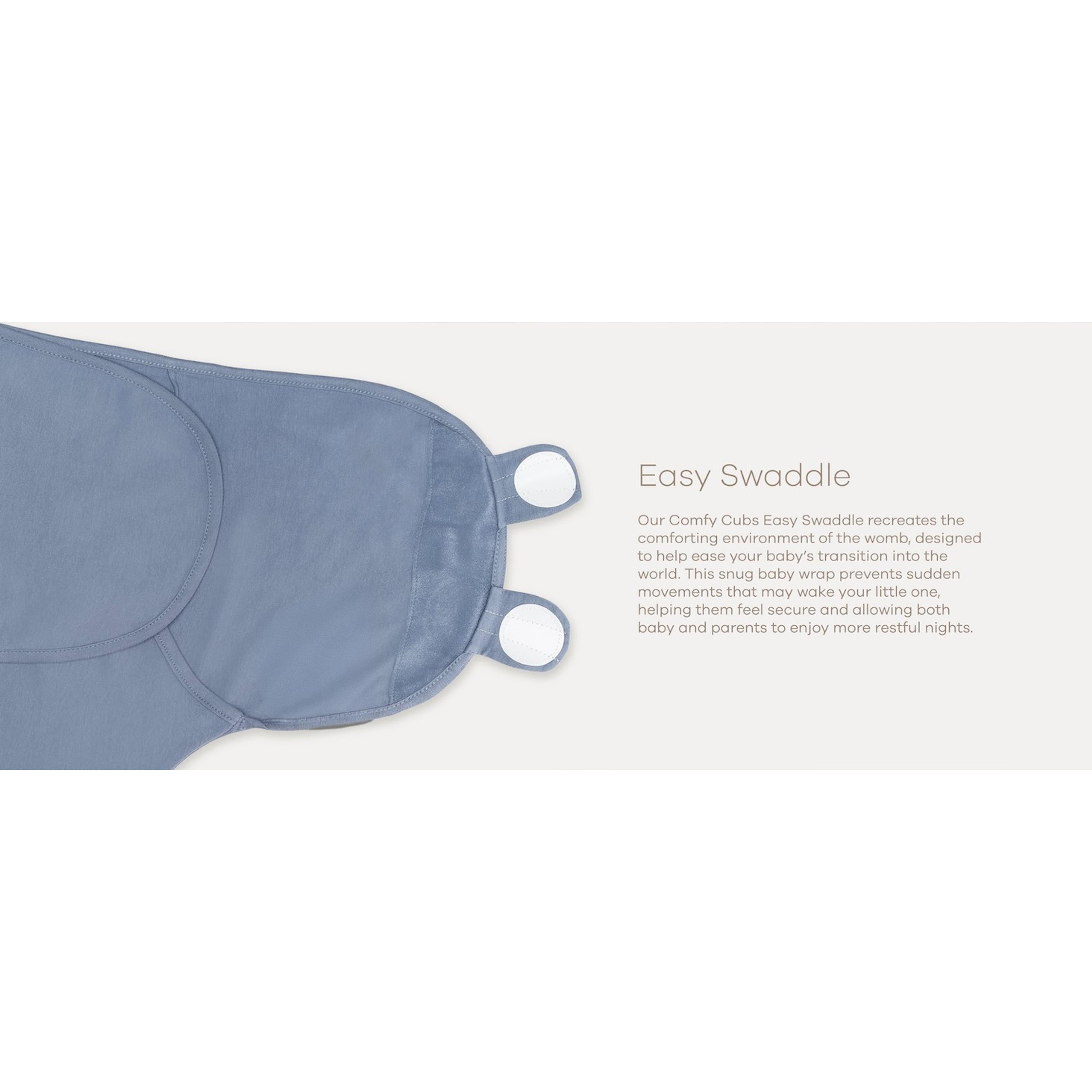 Comfy Cubs Easy Swaddle Blanket 3 Pack Size S, Blush Mauve Mulberry