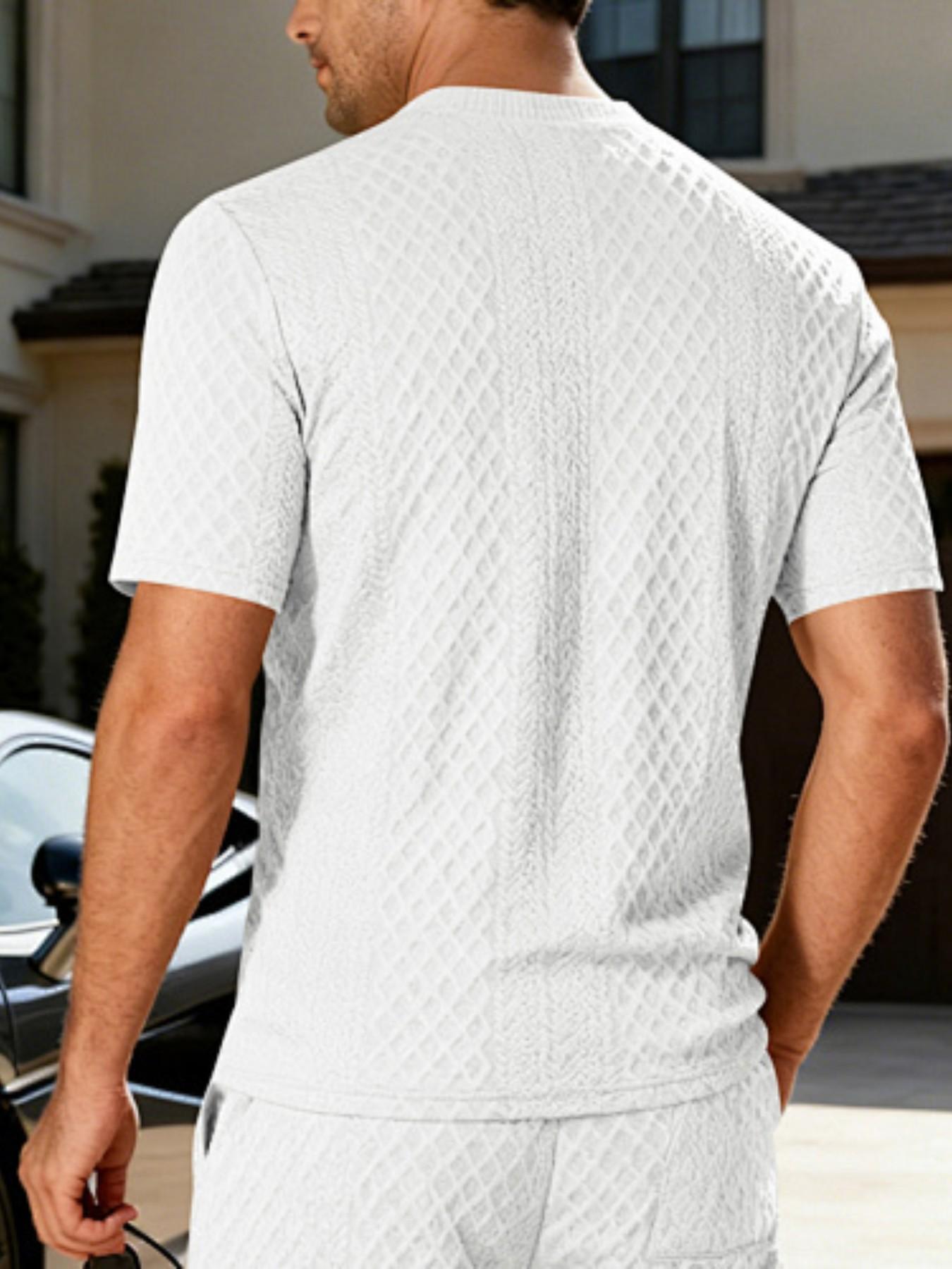 2026 Men's Heavy duty Jacquard Knitted Top Polo Shirt, Fashionable and Casual Spring/Summer Polo Top, Suitable for Daily Casual Wearing