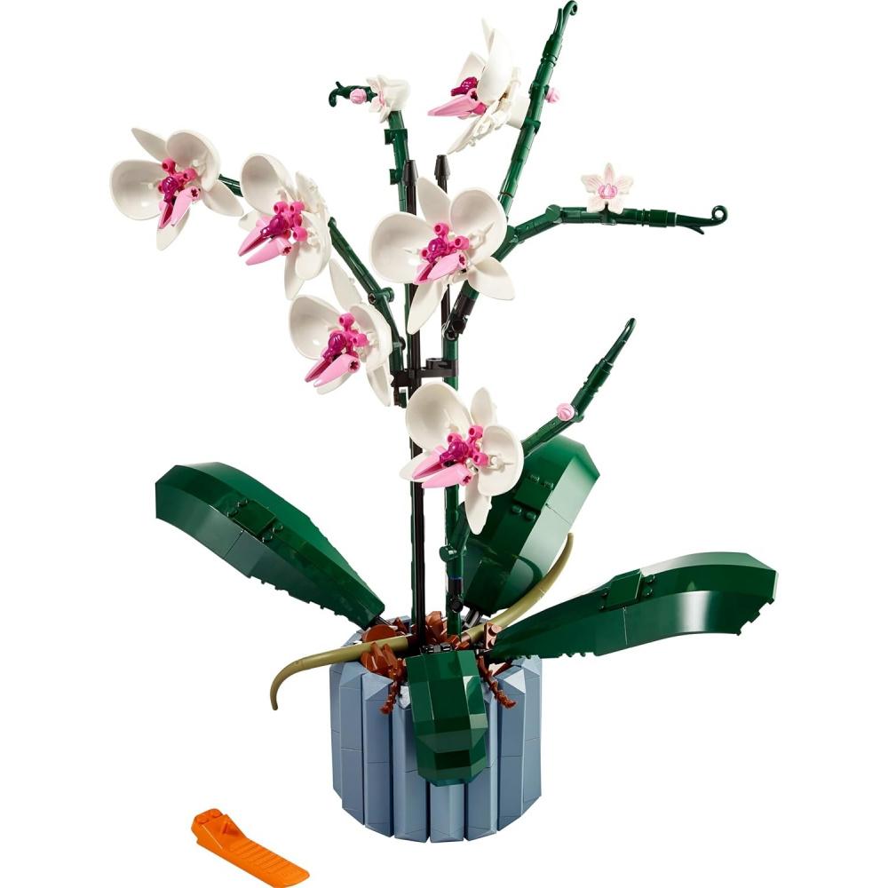orchid set botanical collection flowers adult building kit fake orchid plant home decor flower mothers day gift for her  never wilt flowers desk ornament Orchid 10311  Orchid 608 Pieces Orchid Gift for Her