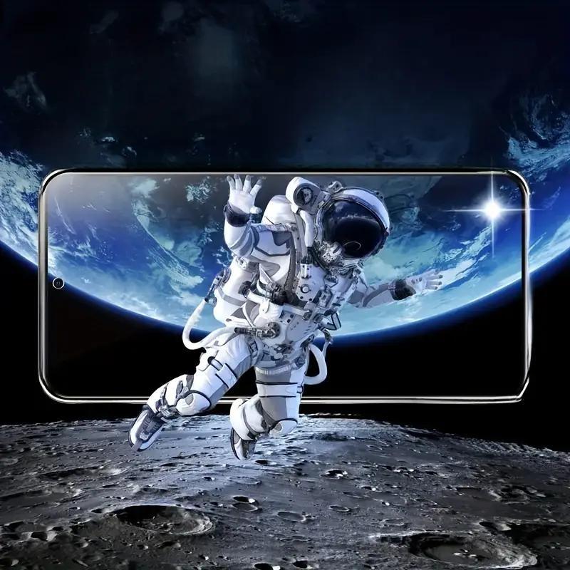 Tempered Glass Screen Protector with One-Click Film Applicator, Full Coverage Edge Protective Anti-fingerprint Screen Protector for iPhone, Computer