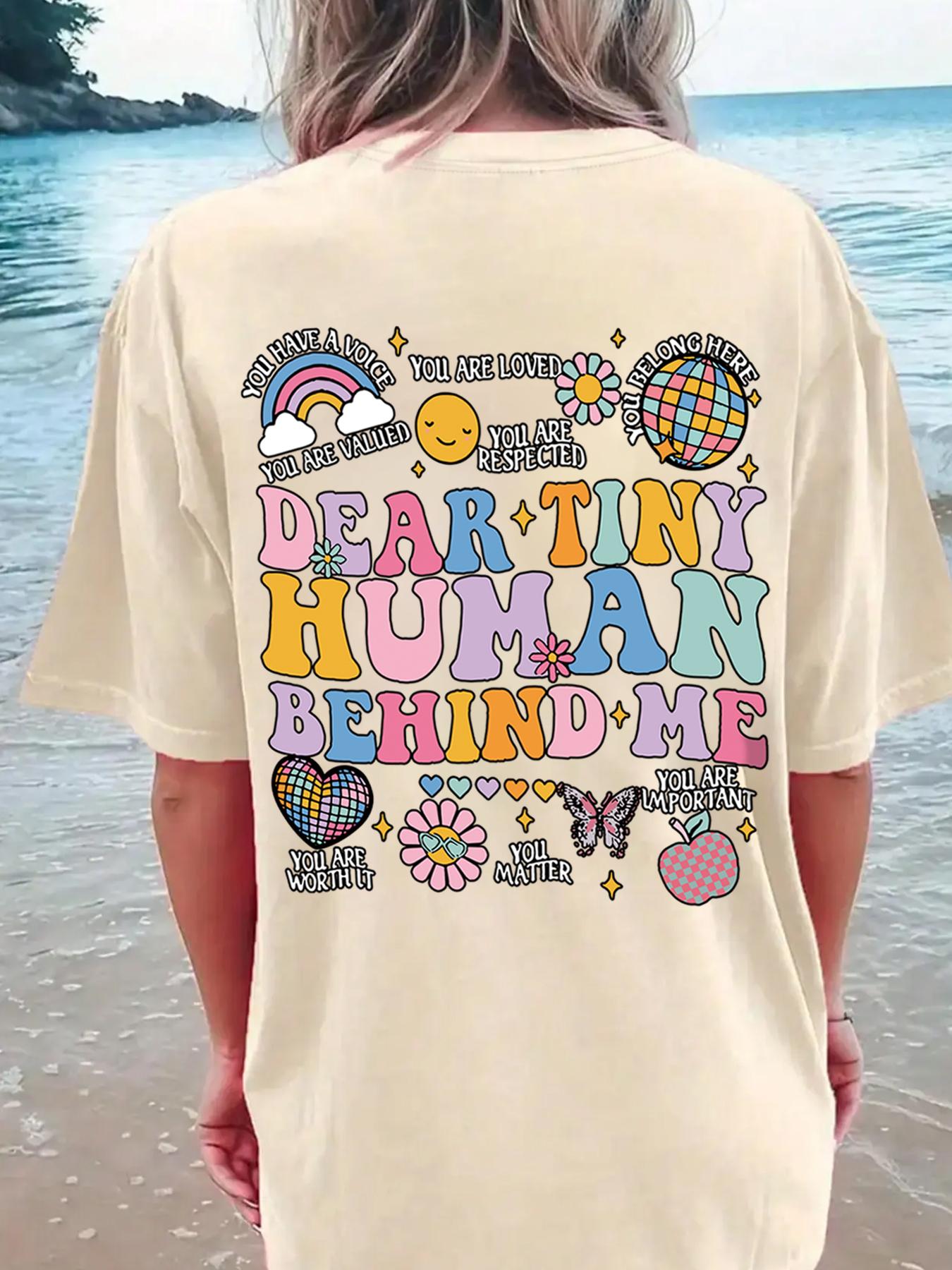 Women's Rainbow & Letter & Floral Print Round Neck Graphic Tee, T Shirts for Women, Vintage Trendy Boho Casual Summer Streetwear Short Sleeve T-shirt for Daily Wear, Ladies Summer Outfit Womenswear Apparel T Shirt Women's Rainbow & Letter & Floral Print Round Neck Graphic Tee, T Shirts for Women, Vintage Trendy Boho Casual Summer Streetwear Short Sleeve T-shirt for Daily Wear, Ladies Summer Outfit Womenswear Apparel T Shirt