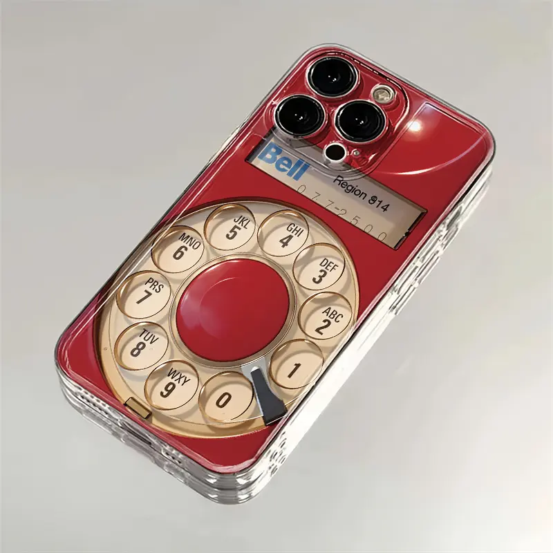 Red Rotary Dial Vintage Phone Case by CasePop