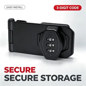 2 Piece Set Three-Digit Password Lock, Thickened Anti-Theft Padlock, Suitable for Wooden Cabinets, Wardrobes, Storage Boxes, Doors