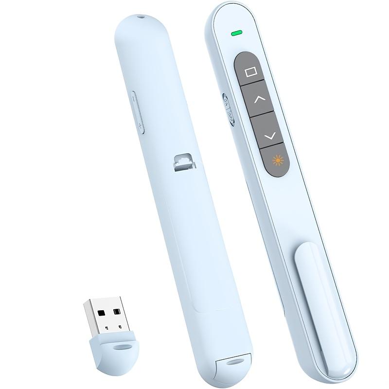 1-Count Wireless Laser Pointer with Hyperlink Click and Volume Control, Compatible with Mac/PC/Laptops, Portable Meeting Remote for Presentations and Teachers, Compact and Reliable Business Tool