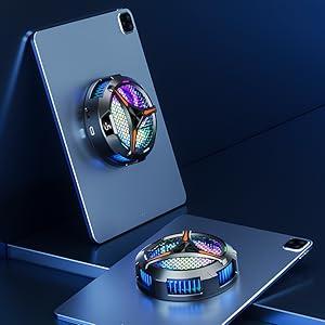 iPad Cooler,Magnetic Tablet Cooler for ipad/surface pro/Samsung Tab,Compatible for Steam Deck,Universal Radiator with Temperature Display for Mobile Gaming,Tiktok Live Streaming