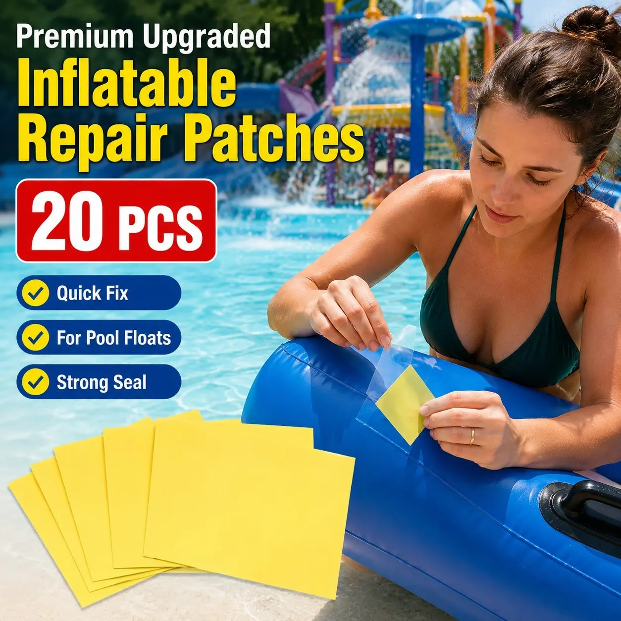 Clear Waterproof Tpu Repair Patch, Peel and Stick Leak Seal for Inflatable Pool, Float, Boat, Tent, Canvas, Air Bed, Swim Ring, RV Essential, Gift Idea