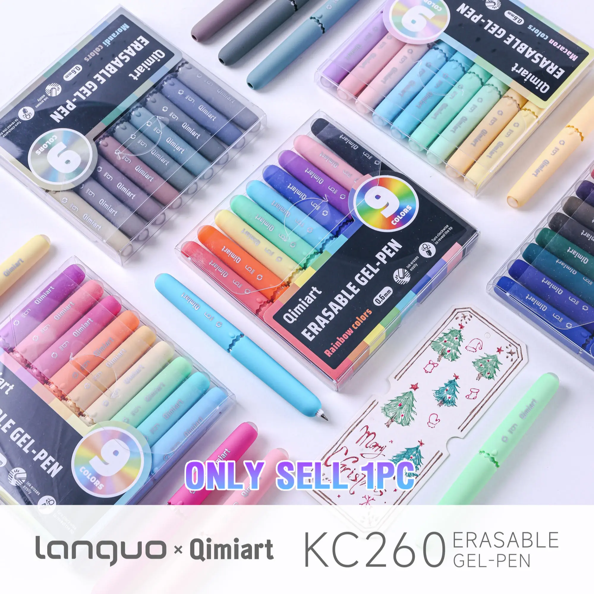 Colorful Erasable Neutral Pen, 0.6mm Tip, Erase Easily, Compact Design, Rich Colors, Ideal for Drawing, Writing, DIY Scrapbooking, Art Pen