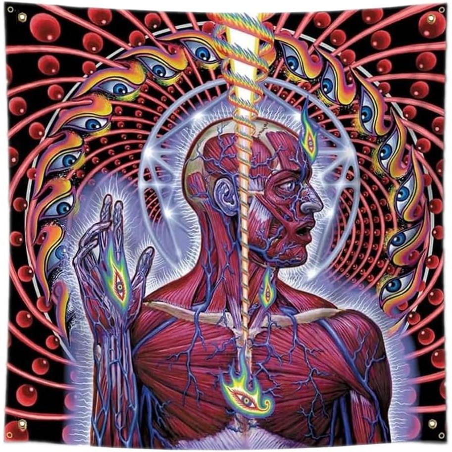 Tool Lateralus Banner Huge Poster Tapestry Flag Album Cover Art 4x4 Ft for Room Wall Garage Man Cave Outdoor/Indoor Decor