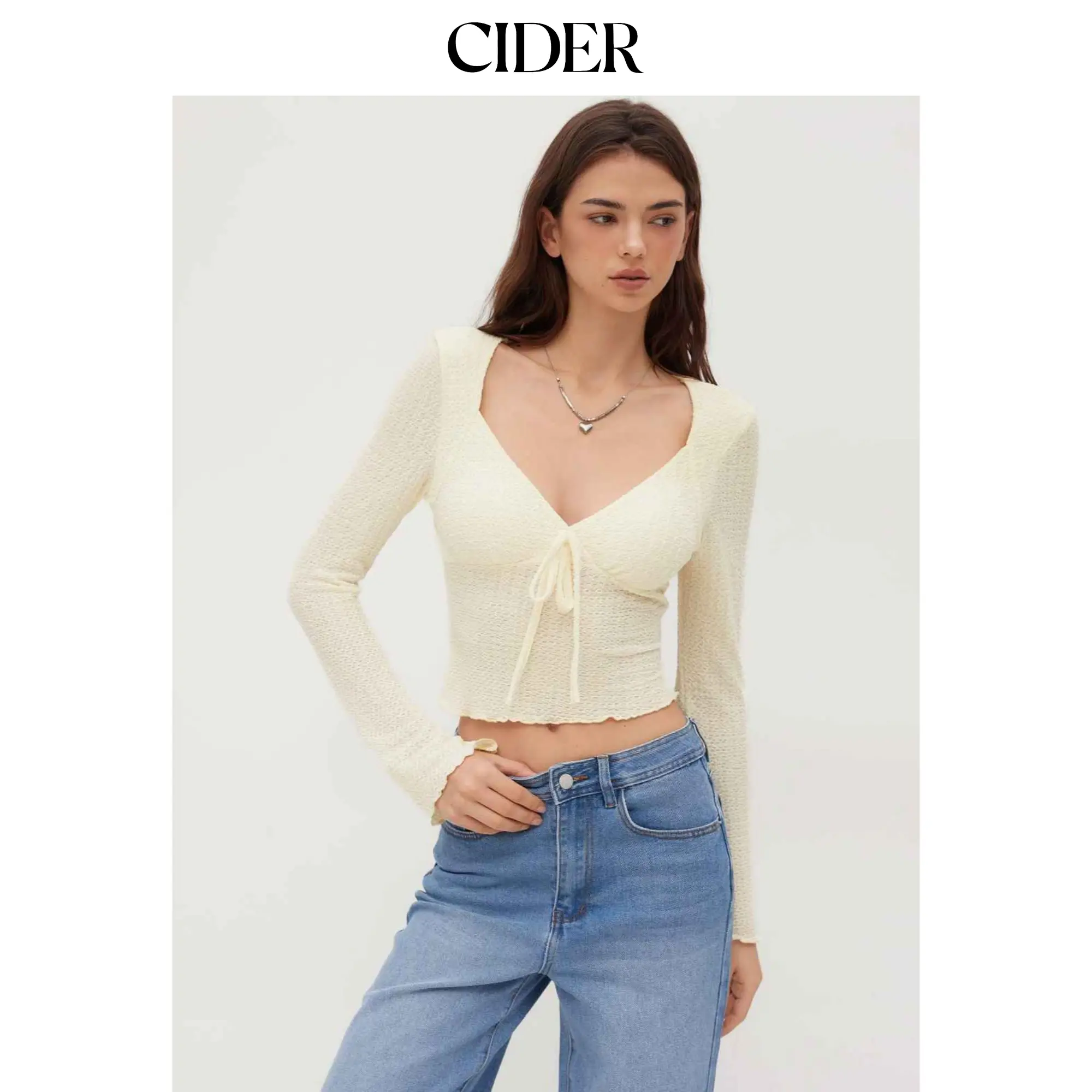 Cider Sweetheart Texture Lettuce Trim Knotted Top SummerFinds