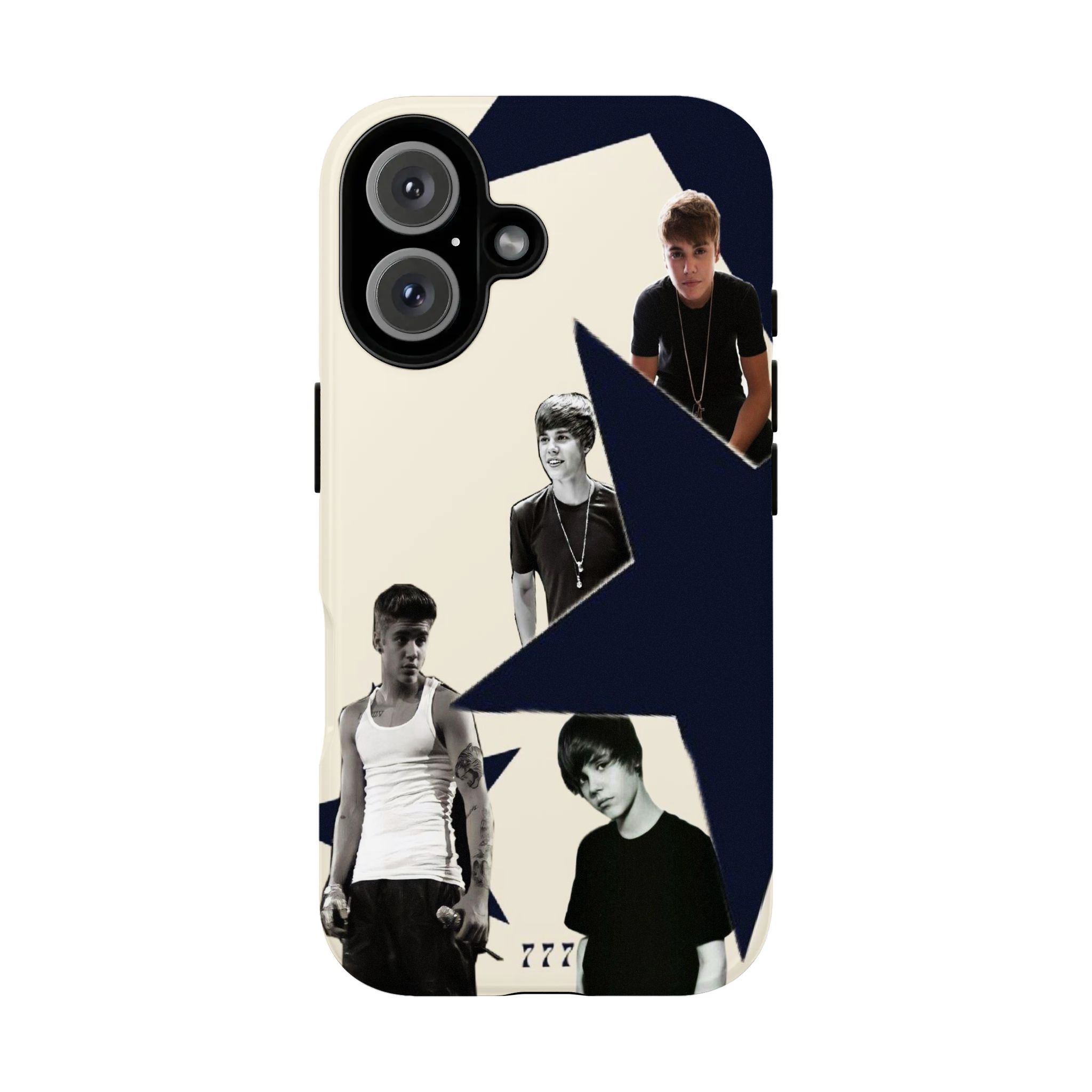 Popular Idol & Retro Artist: Bieber-Themed 2-in-1 Film-Style Phone Case — Compatible with iPhone 12, 13, 14, 15, 16, and 17 Series. This dual-layer protective case features a slim, lightweight hard-shell design and boasts excellent fade-resistant properti
