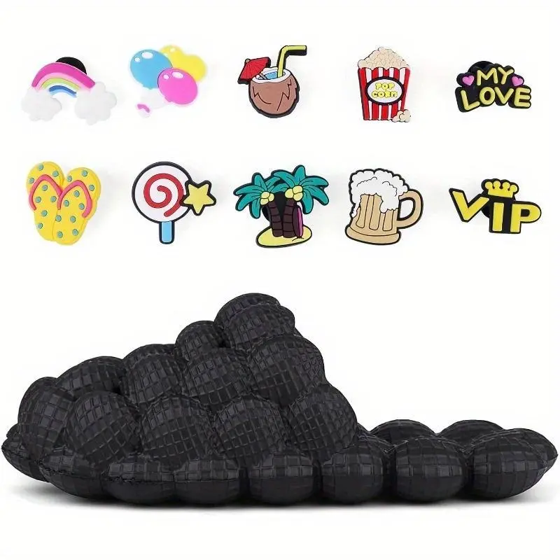 Bubble Slippers for Women Men, Funny Massage Golf Ball Slides, Cloud Cushion Thick Sole Spa, Non-slip Stress Relief Reflexology Sandals, Shower Bedroom