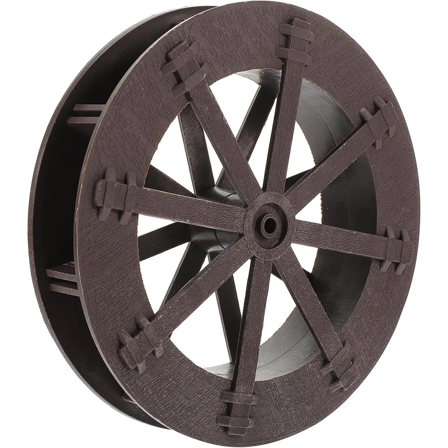 Fountain Water Wheel Decor Tabletop  Water Wheel Fountain Feng Shui Sculpture for Fish  Bonsai  Landscape Layout Decor (5.31X5.31inch)
