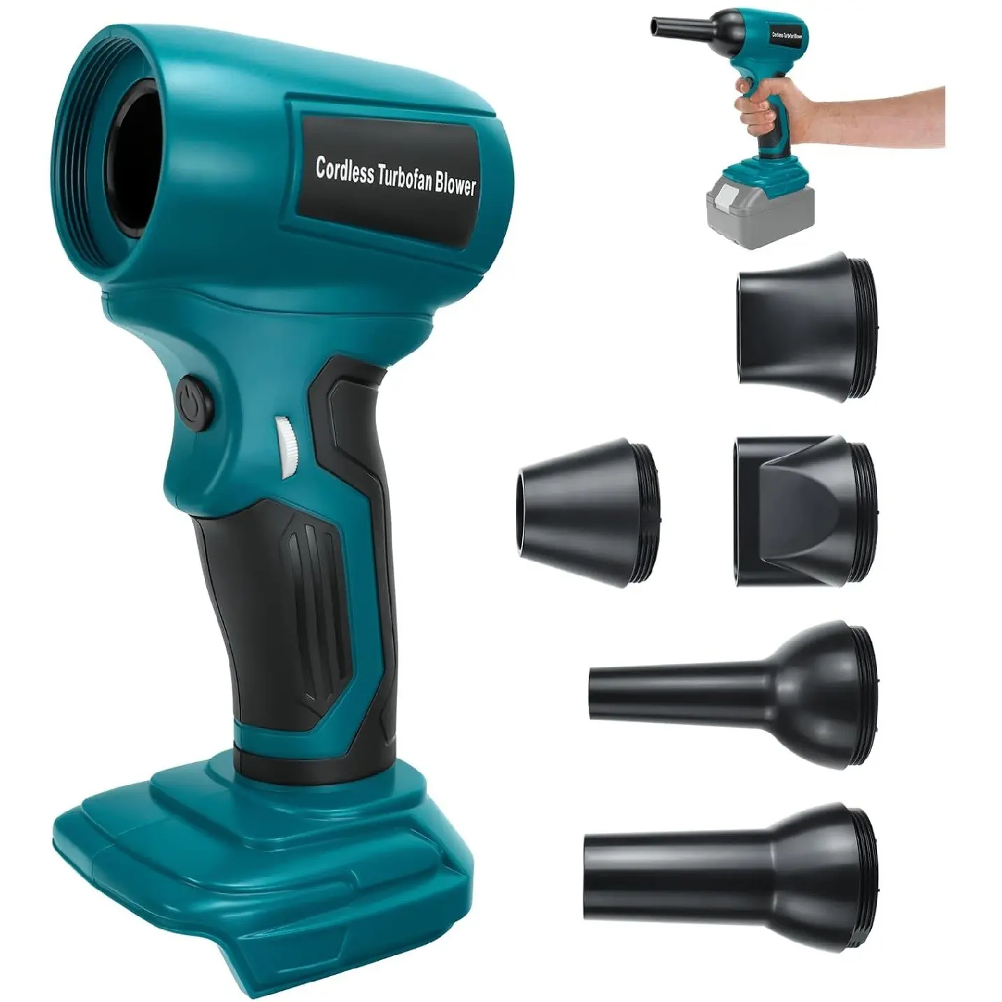 Awoyisa Variable Speed Jet Blower for Makita 18V. 96000RPM High Speed Blower Cordless Air Duster for Effortless Car Drying & PC Cleaning (Battery Not Included)