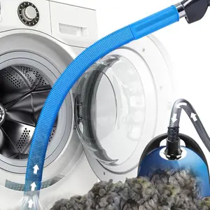 Vent Cleaner Kit, Dryer Lint Vacuum Attachment Compatible with Most Vacuum Cleaner, Dryer Vent Cleaning Tool Vacuum Hose with Universal Connector, 31.5 Inch, BlueDD17CoreComet